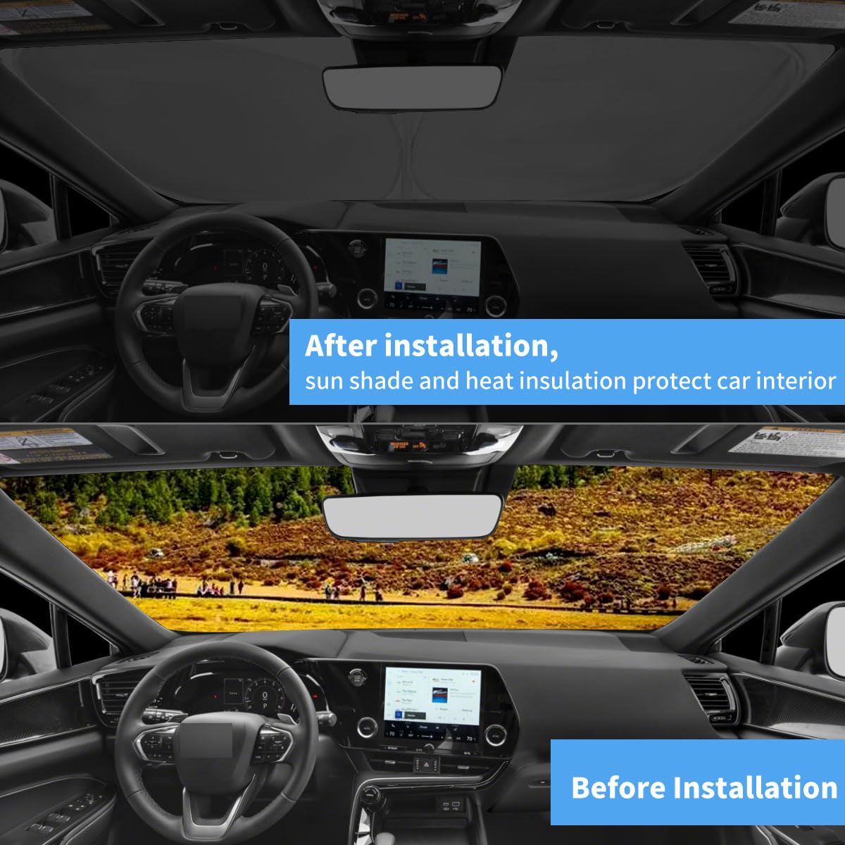 Hohuigo Windshield Sun Shade Fit 2025 2024 2023 2022 Lexus Nx Nx250 Nx350 Nx350H Nx450H+ Foldable Front Window Sunshade Accessor