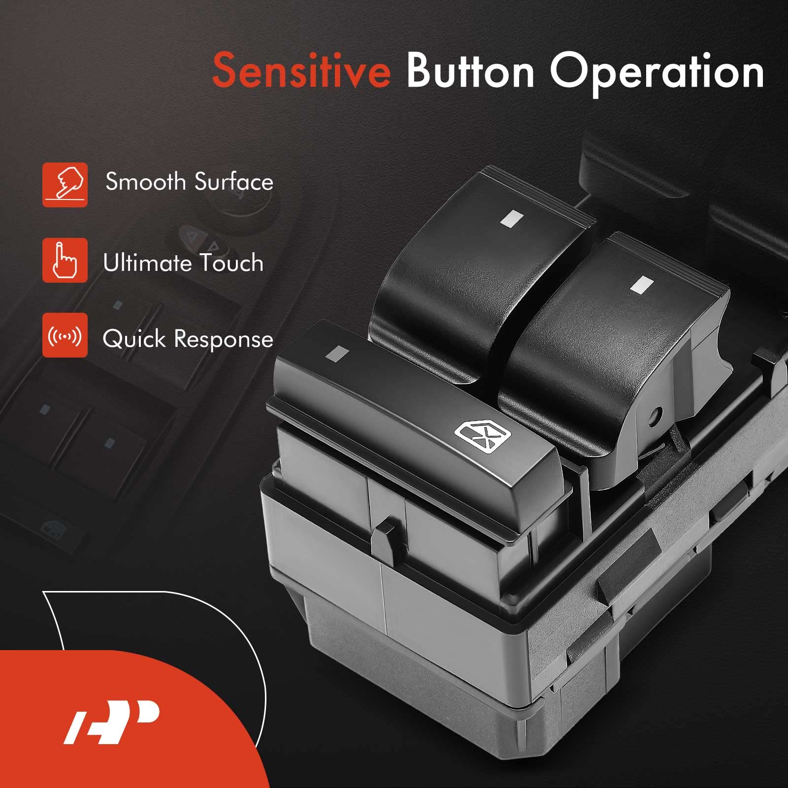 A-Premium - Driver Side Power Master Window Switch - Compatible with Chevy, GMC Vehicles - 2007-2017 - Silverado 1500, 2500HD, S