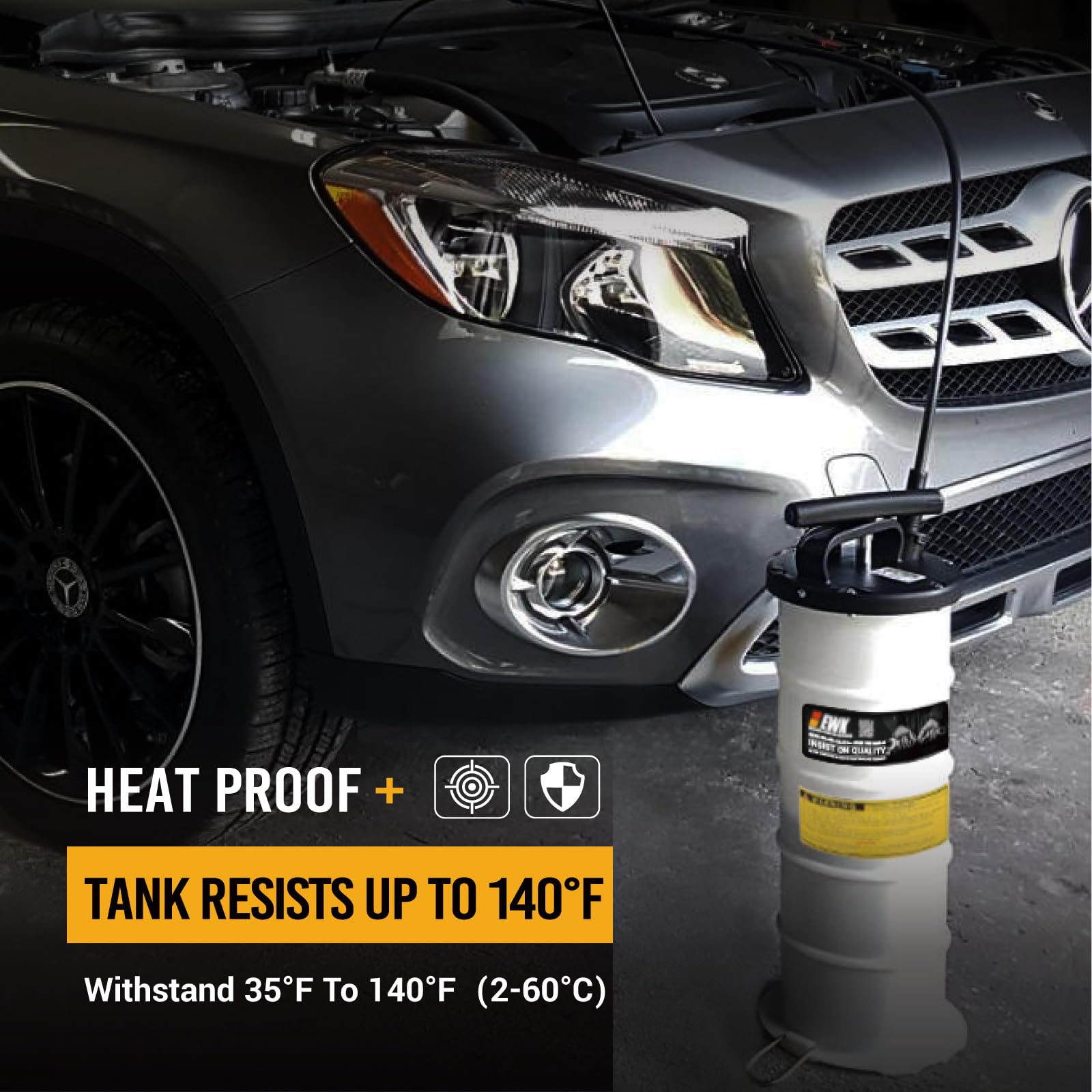 Ewk 6.5L Manual Oil Extractor Change Pump For Automotive Fluids Vacuum Evacuation