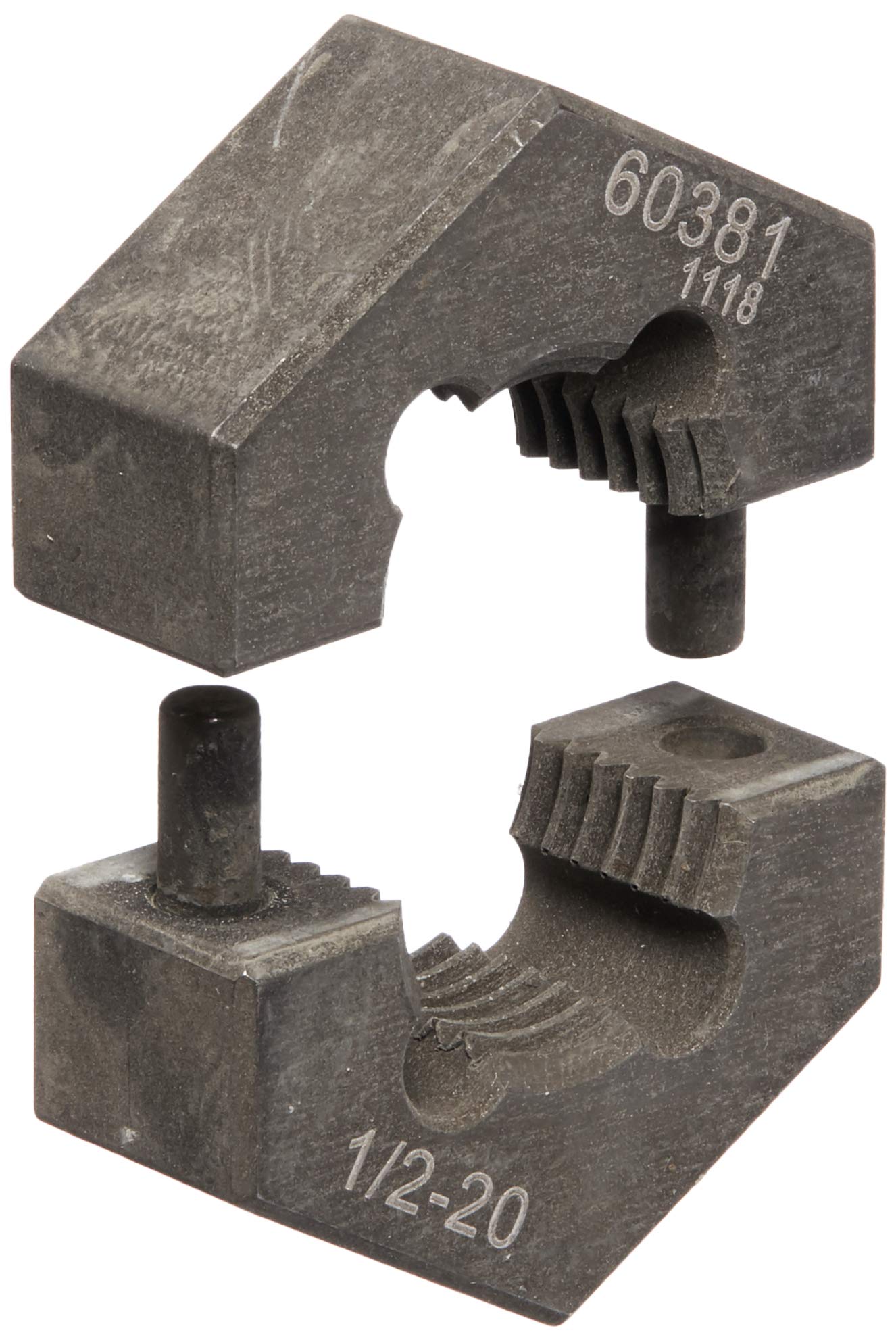 Steelman 1/2-20 SAE Split Die Thread Chaser, Indexing Pins, Steel, Repairs Threads on Wheel Studs and Bolts