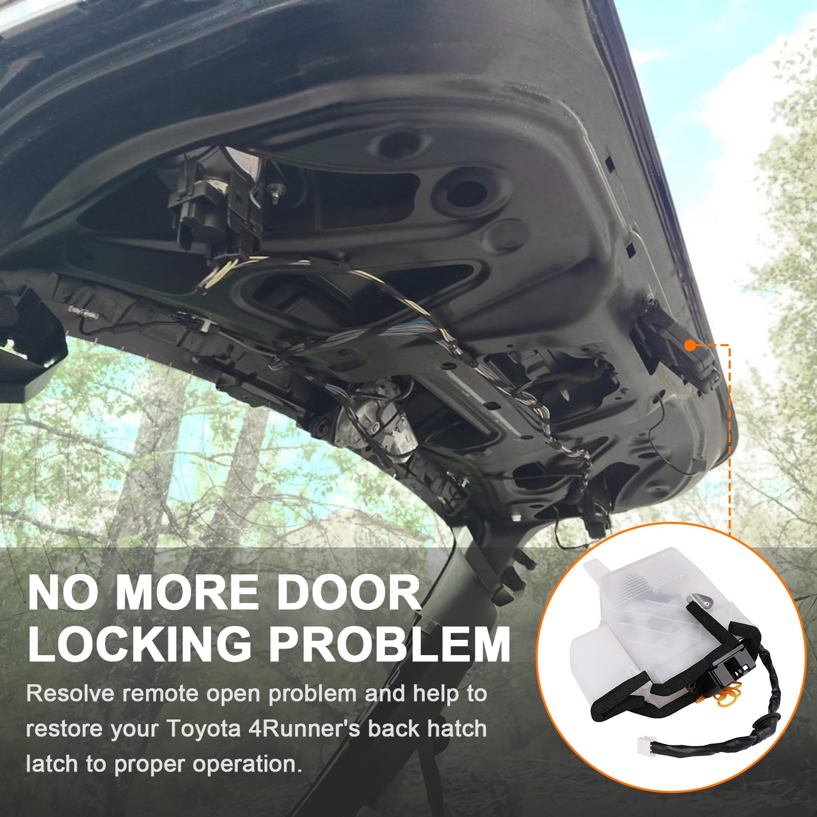 Rear Hatch Latch Actuator For Toyota 4Runner 2003-2009 Back Door Lock Assembly Trunk Latch Replace Toyota 69110-35090 69110-35062 69110-35060 Tailgate Lock Liftgate Actuator Rear Gate Latch Motor