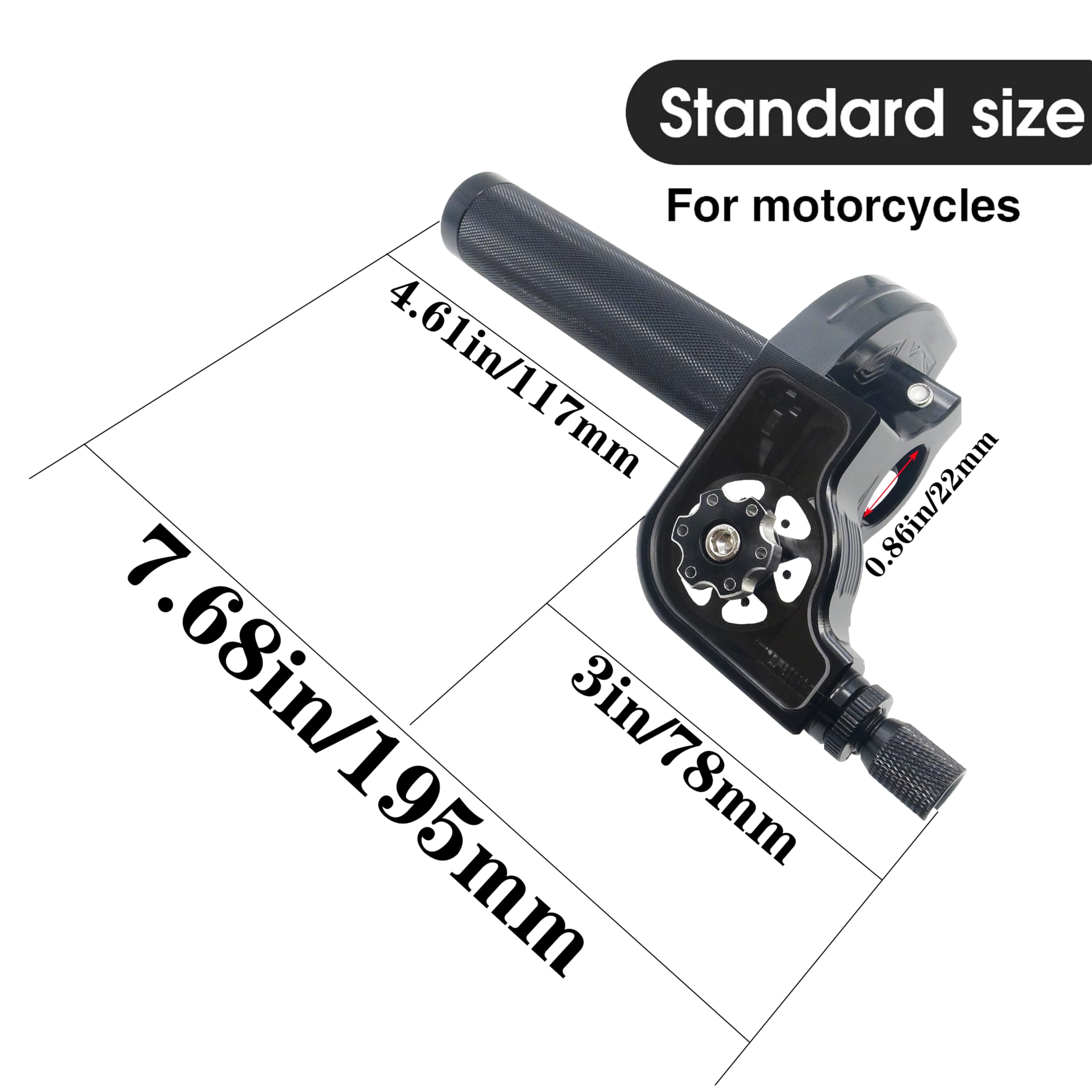 Motorcycle Throttle Grip 7/8'' 22Mm Cnc Aluminum Quick Twister With Throttle Cable For Klx Cr Crf Exc Xr Crf50 Crf230 50 70 110