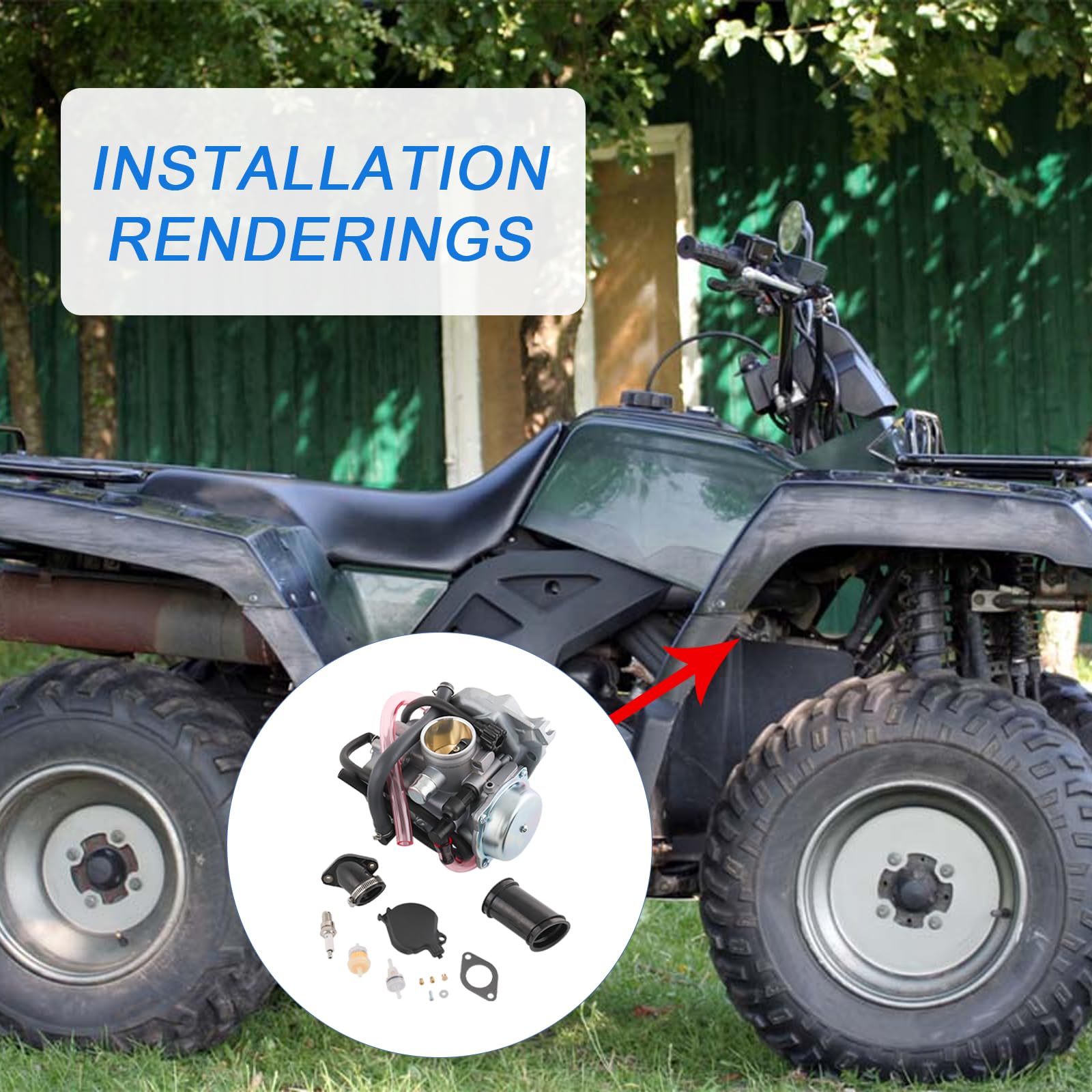 Radhlbniu 0470-448 Carburetor Compatible With Arctic Cat 250 300 2X4 4X4 Atv 2001-2005, Replace 0470-427