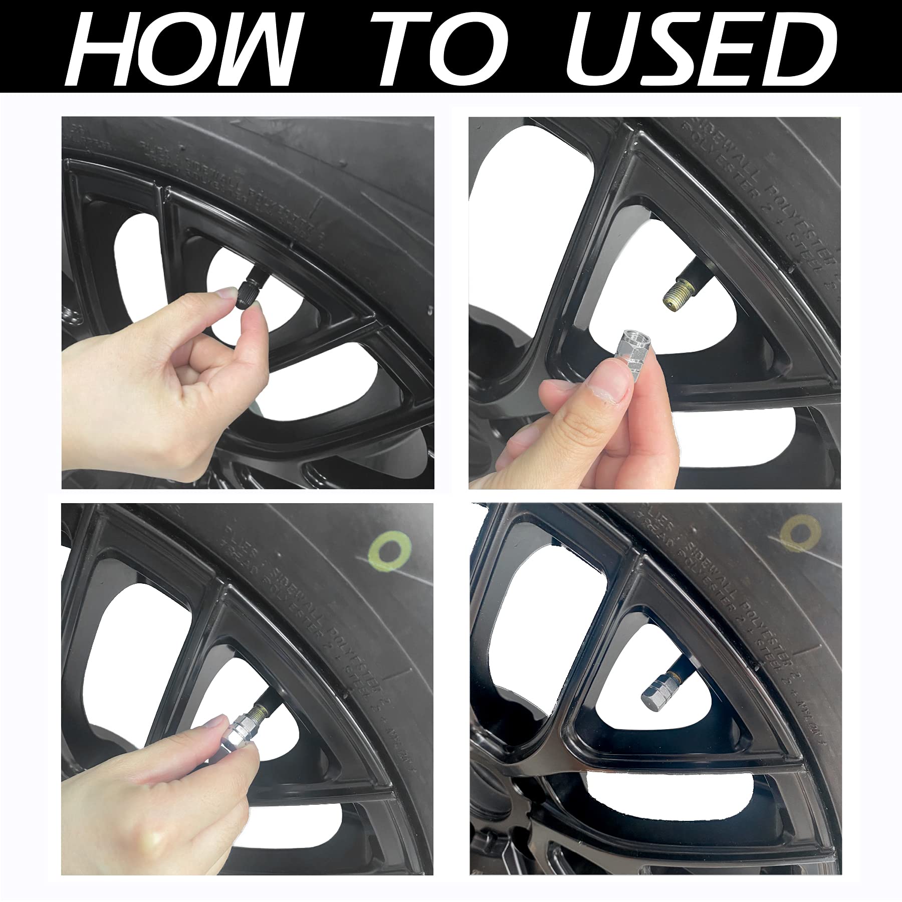 Justtop Car Tire Valve Stem Caps, 12Pcs Air Caps Cover, Universal For Cars, Suvs, Bike, Trucks And Motorcycles-Silver