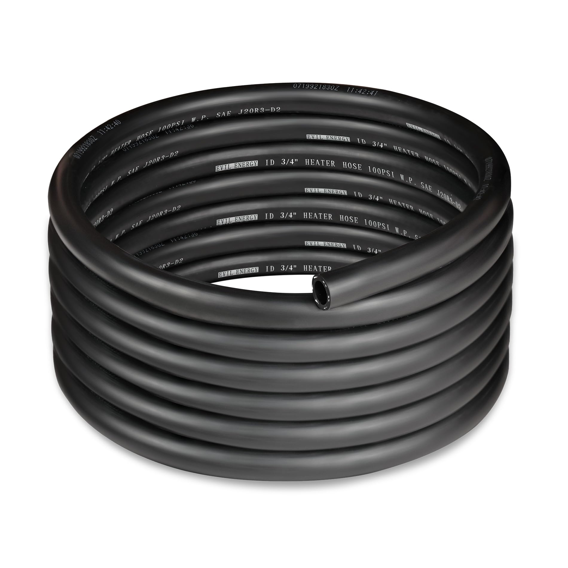 Evil Energy 3/4'' Heater Hose Coolant Radiator Straight 100Psi Sae 20R3 15Ft Black