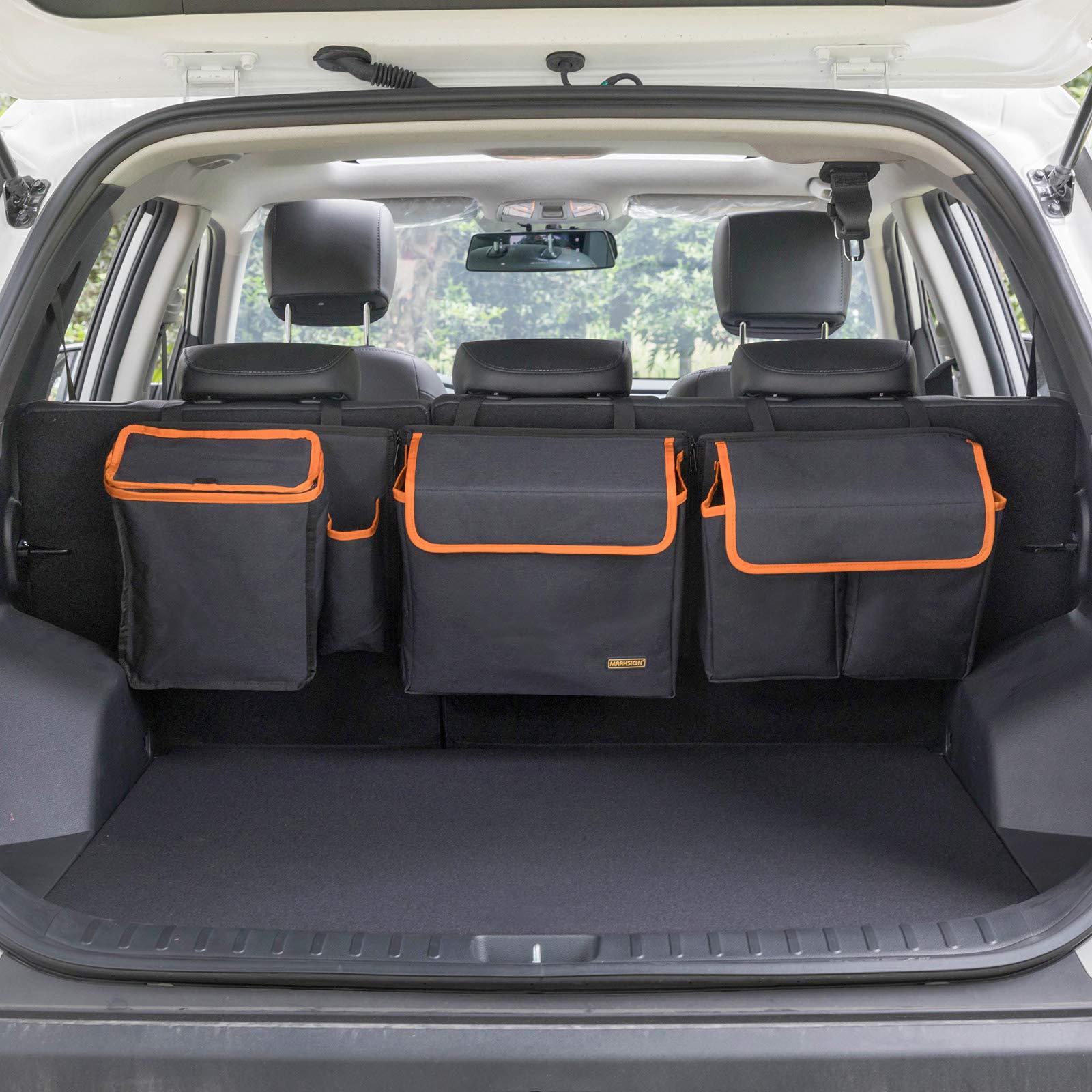 Marksign Deluxe Trunk And Backseat Organizer For Medium Or Large Size Suvs & Rvs, Detachable Storage Modules With Built-In Coole