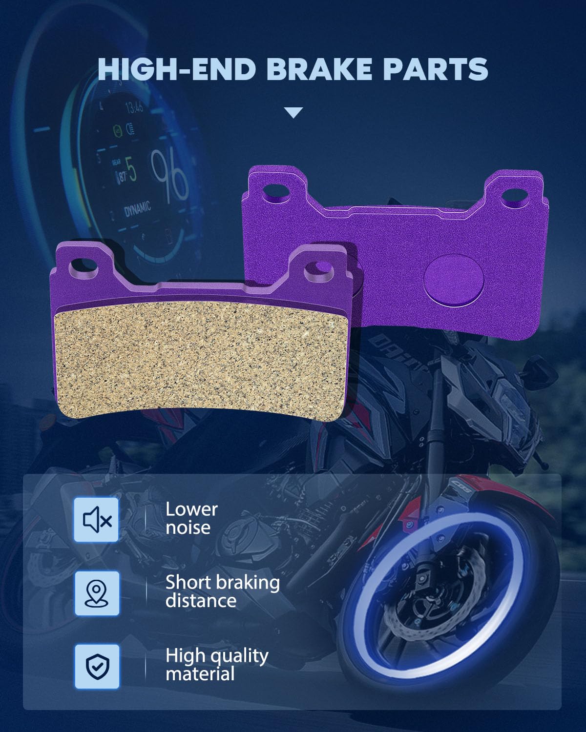 Eccpp Brake Pads Fit For Honda Cbr1000Rr 2004 2005, For Honda Cbr600Rr 2003 2004 2005 2006, Fa174 Fa390 Front And Rear Replaceme