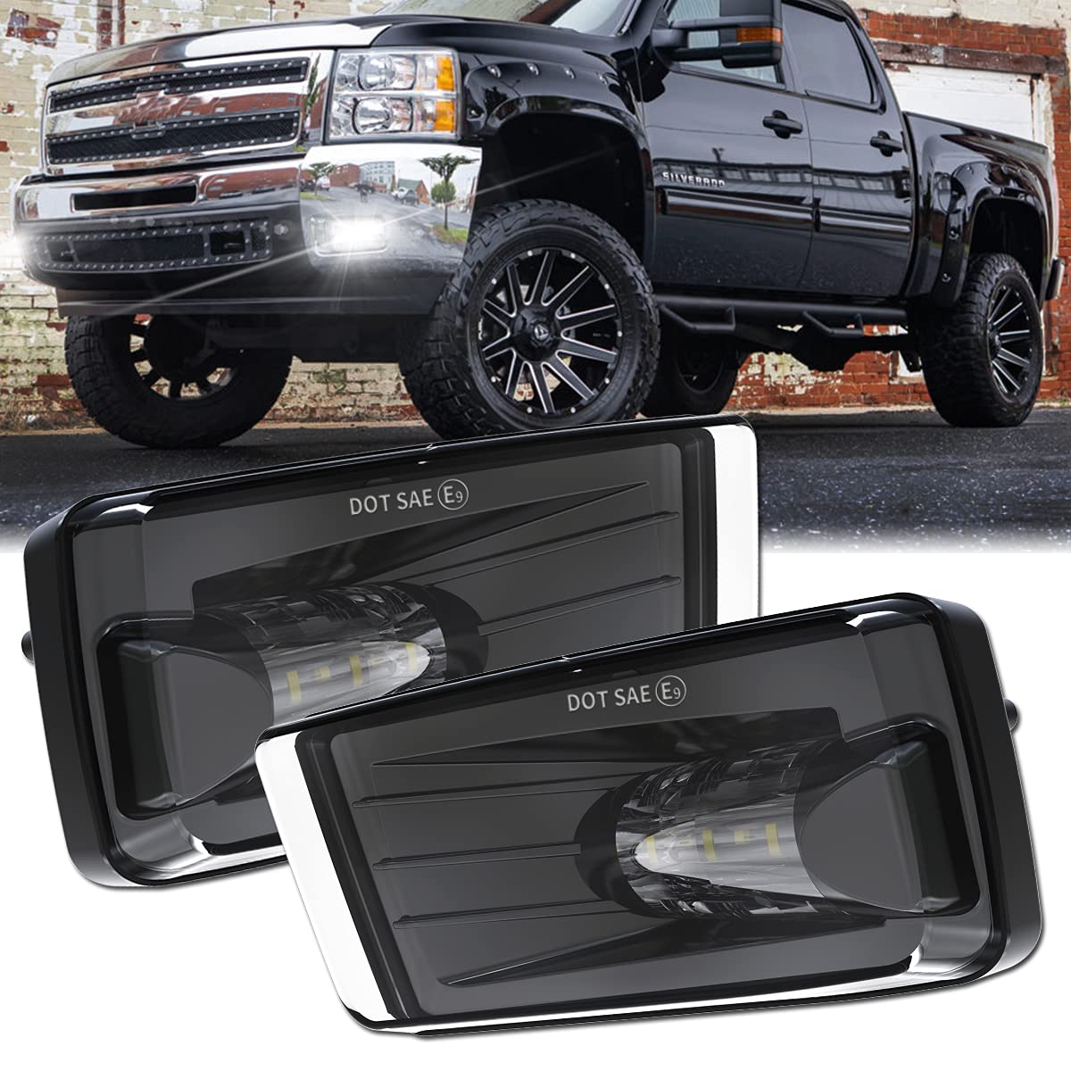 Z-OFFROAD New LED Fog Lights 5202 Bulbs Bumper Driving Lamps for 2007-2014 Silverado 2007-2015 Suburban Tahoe 2007-2013 Avalanch