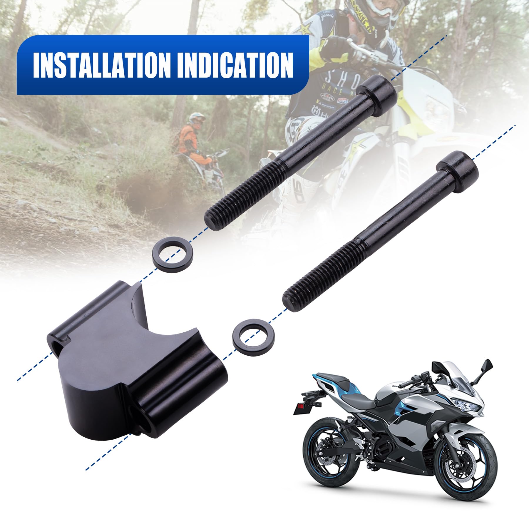 Ciom 7/8' Handlebar Risers 30Mm Height For Honda Kawasaki Suzuki Atv Dirt Bike Yamaha Mt-09 Mt-07
