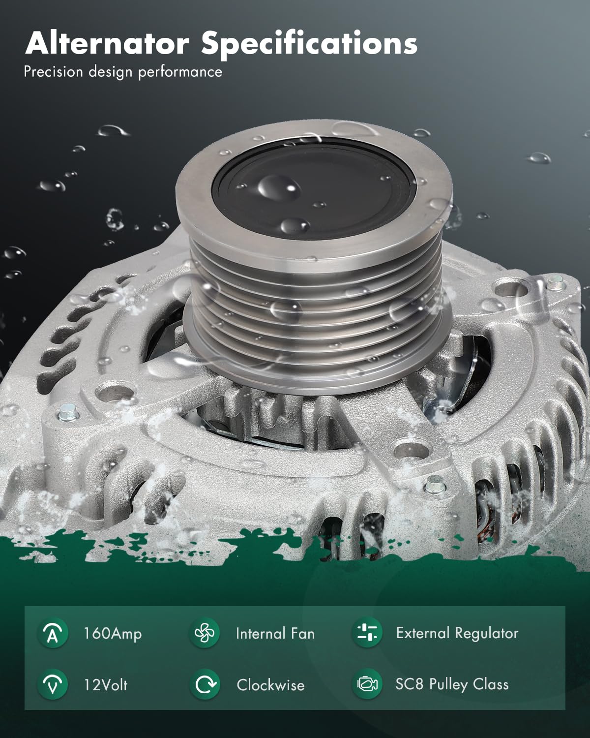 SCITOO Alternator Fits for Dodge for Ram 2500/3500 2007-2010, for Ram 4500/5500 2008-2010 & for Ram 2500/3500/4500/5500 2011-201