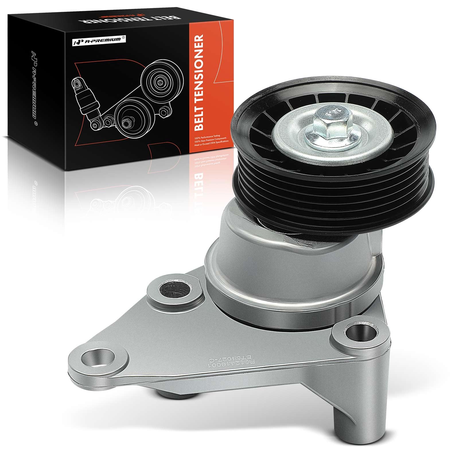 A-Premium Belt Tensioner Assembly With Pulley Compatible With Chevrolet, Gmc, Cadillac - Silverado, Savana, Suburban 1500, Tahoe, Sierra, Escalade, Rainier - V8 4.8L, 5.3L, 6.0L, 6.2L