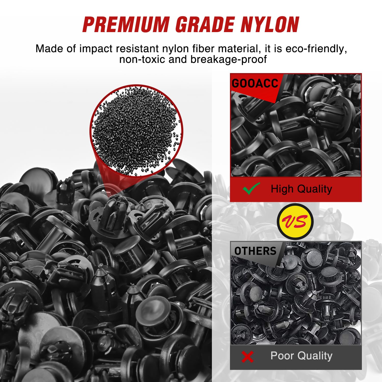 Nilight 131 Pcs Front Fender Retainer - Nylon, Compatible With Honda, Acura, Accord, Civic, Odyssey, Cr-V