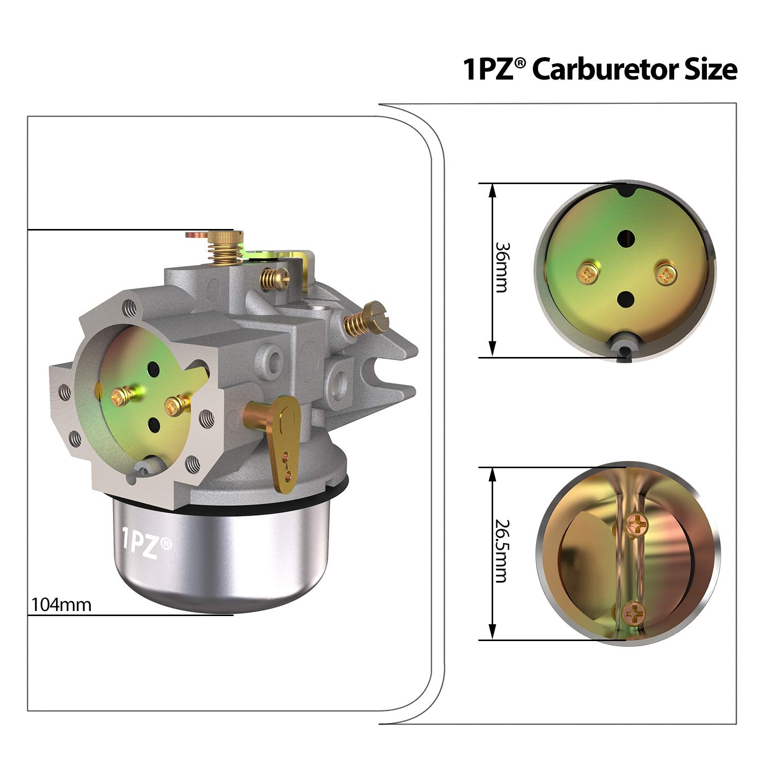 1PZ UMK-301 Carburetor Carb for Kohler Magnum M18 MV18 M20 MV20 KT17 KT18 KT19 Cast Iron 18HP 20HP 17HP 52 053 09/52 053 18/52 0