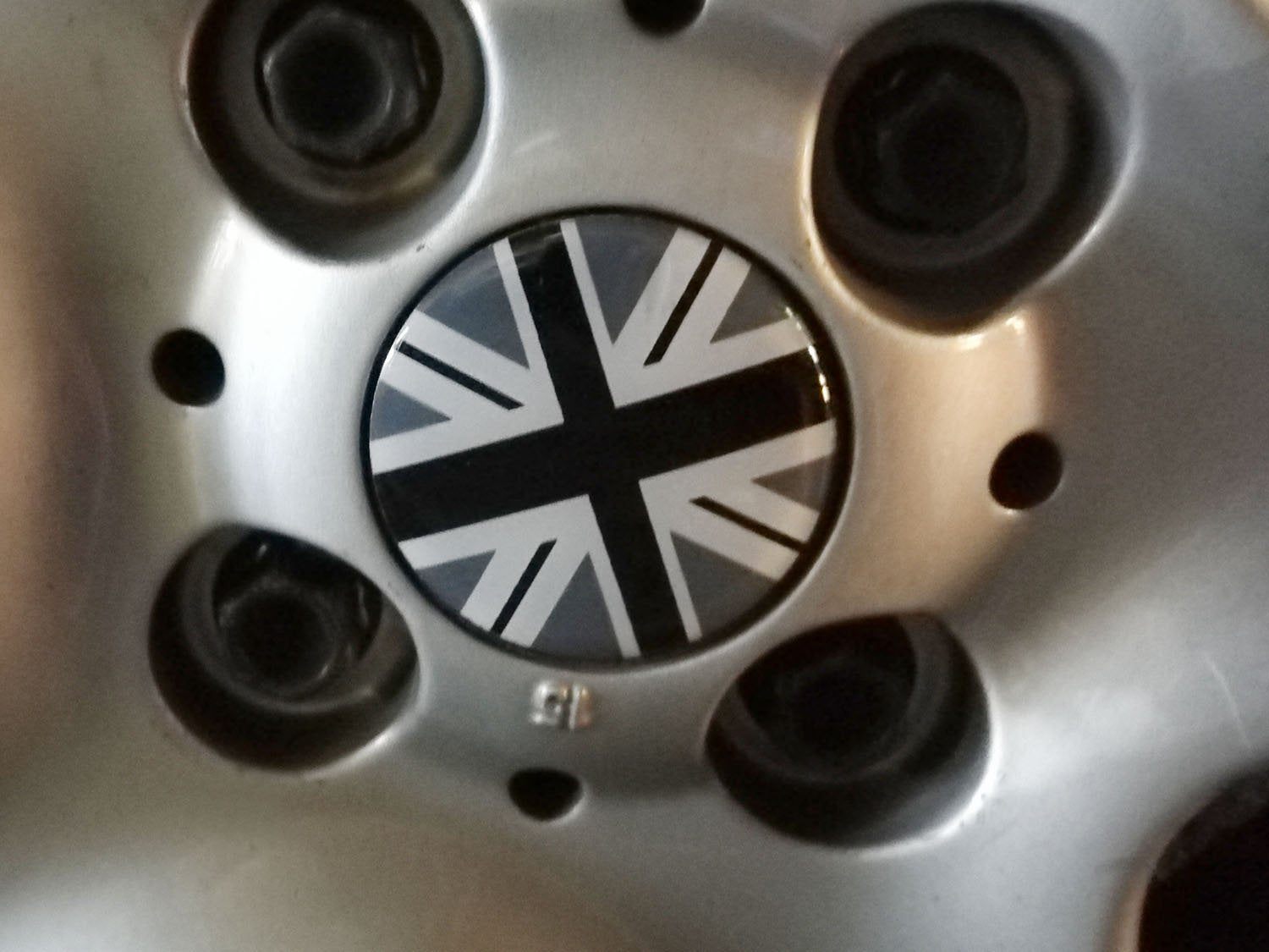 Ijdmtoy Black/Grey Union Jack Uk Flag Style Wheel Center Cap Covers Compatible With Mini Coopers R50 R51 R52 R53 R55 R56 R57 R58