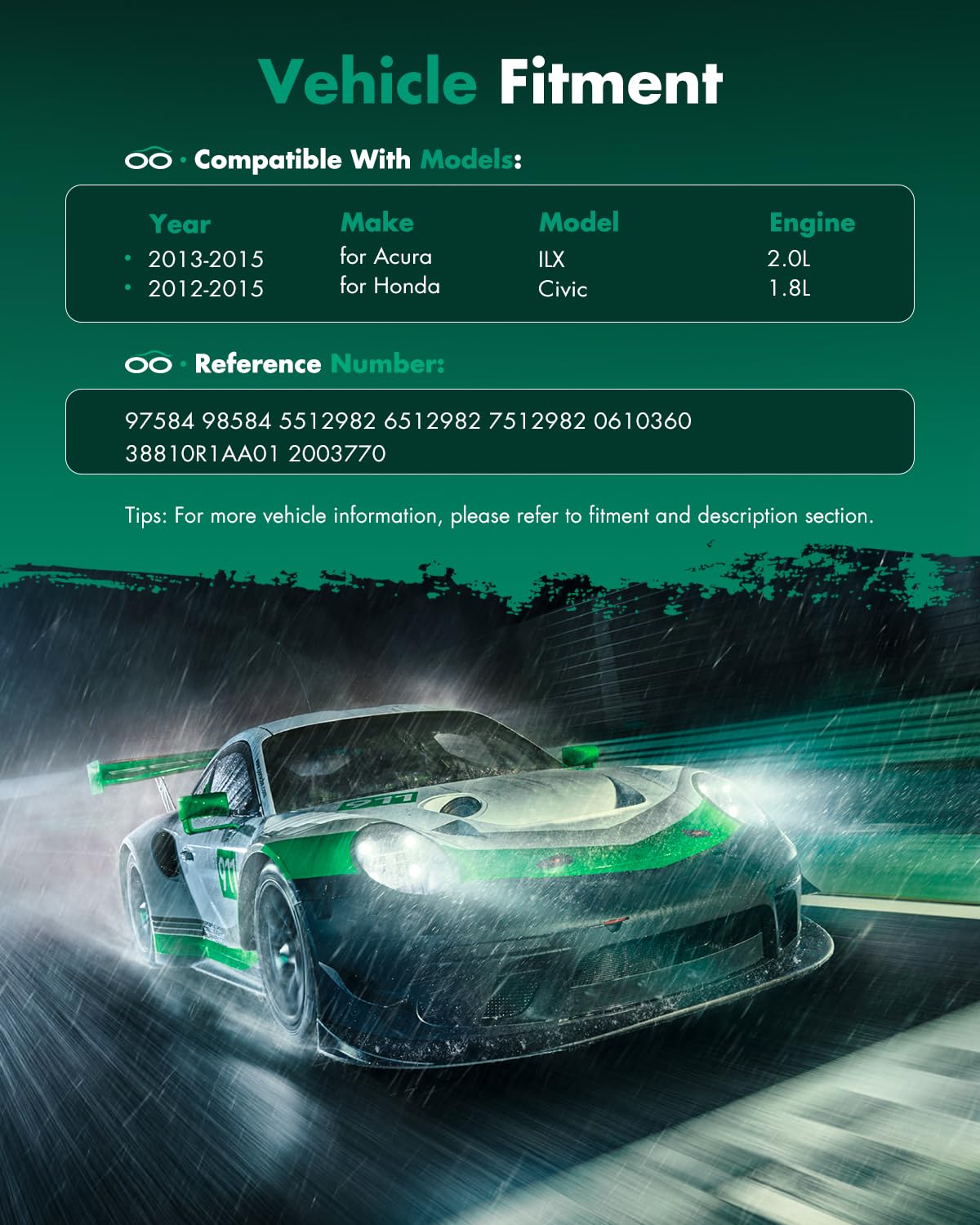 SCITOO AC Compressor for 2012-2015 for Acura ILX 2.0L for Honda Civic 1.8L