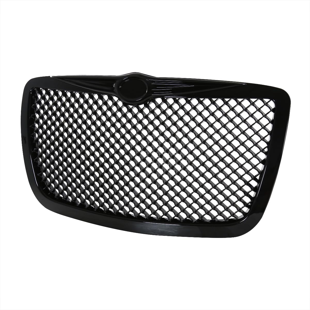 Spec-D Tuning Black Mesh Honeycomb Style Front Hood Grille Compatible with 2005-2010 Chrysler 300/300C