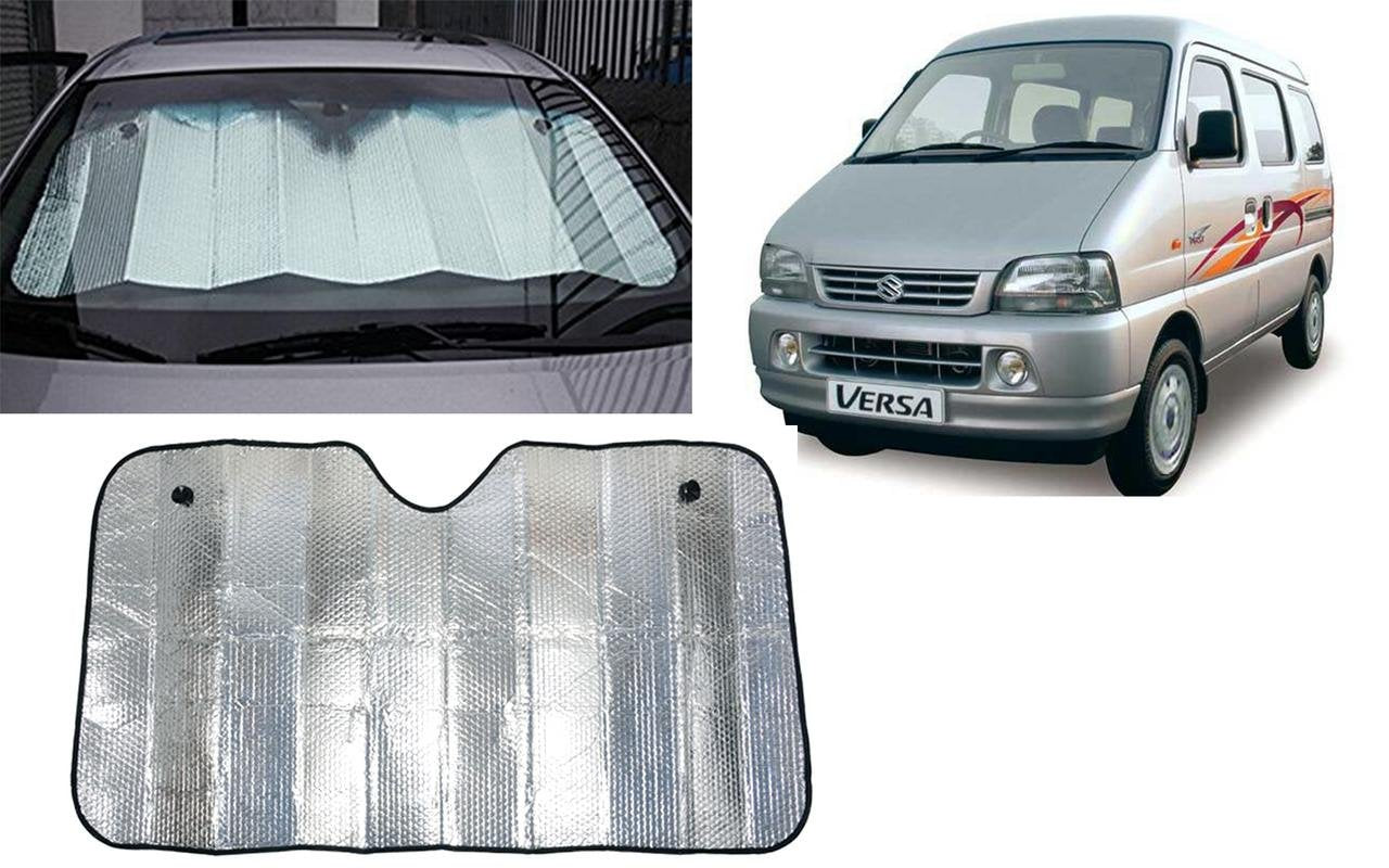 Auto Pearl Collapsible Mesh Foldable Auto Front/Rear Window Silver Sun Shade Car Windshield, 130 * 60Cm for Versa