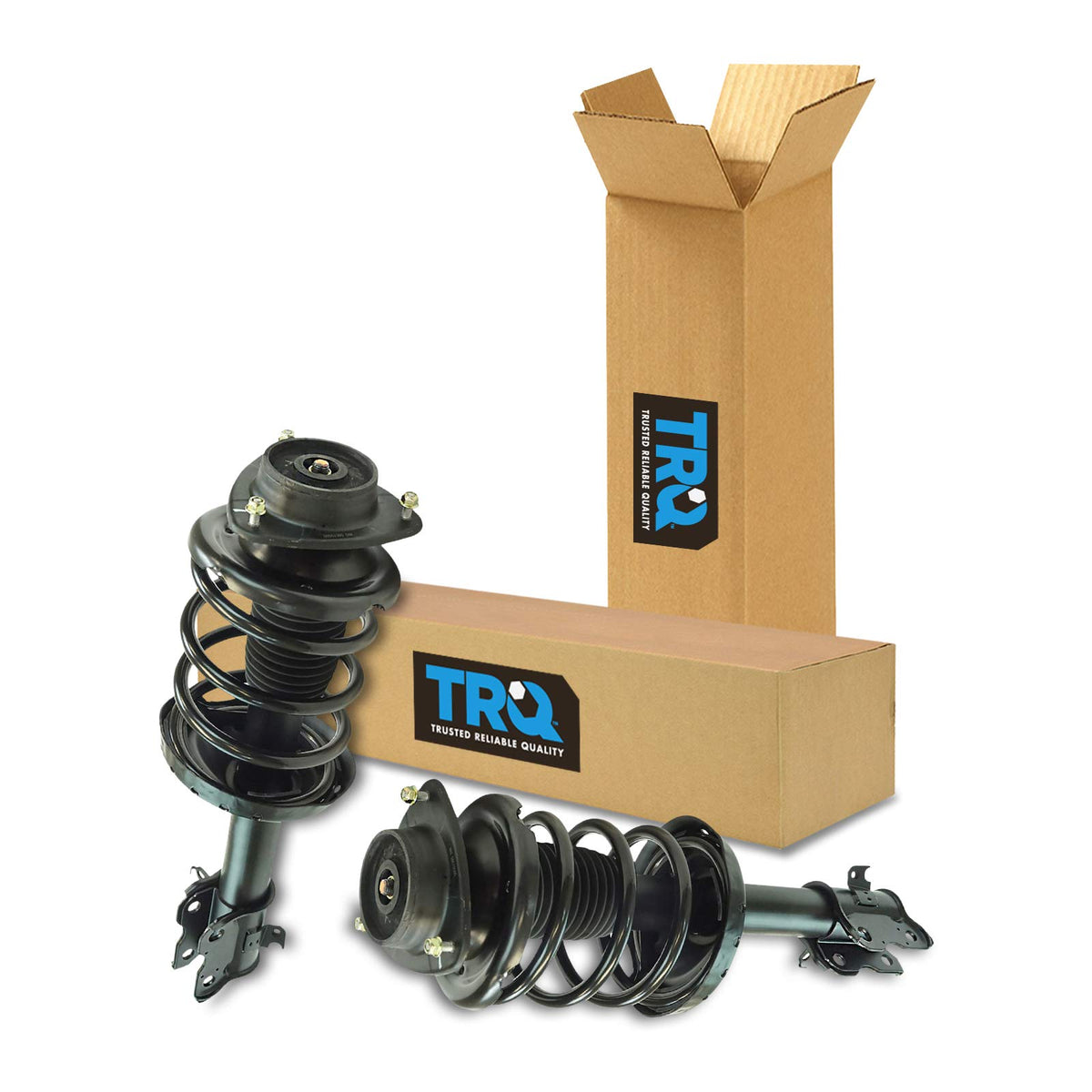 Trq Front Strut & Coil Spring Assembly Set Driver & Passenger Sides Compatible With 06-07 Subaru B9 Tribeca 08-14 Tribeca