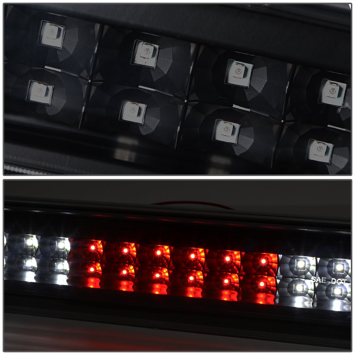 Dna Motoring 3Bl-Colo15-Led-Bk-Sm Black Housing Led Third Tail Brake Light [Compatible With 15-18 Colorado/Canyon]