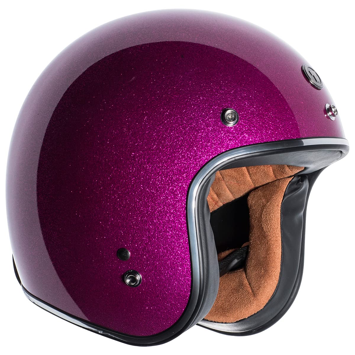 Torc T50 Bgsf Xl (T50 Route 66) 3/4 Helmet With Super Flake Speciality Paint (Bubble Gum Pink, X-Large)