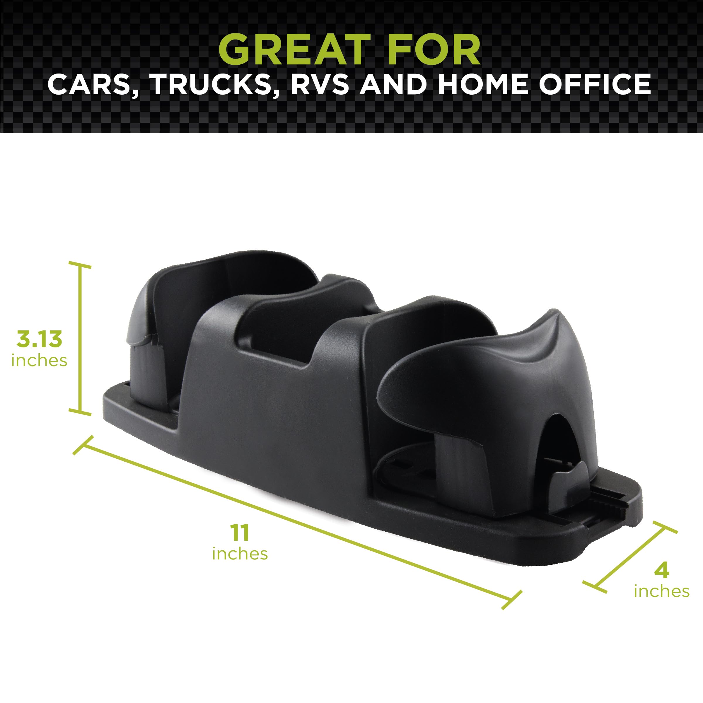 Go Gear Smt Twin Cupholder, (Black)