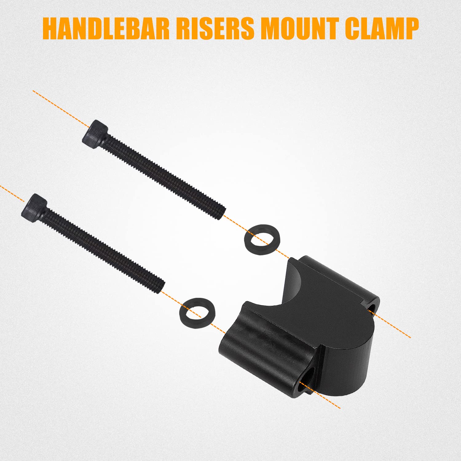 Ransoto 7/8'' Handlebar Risers Mount Clamp Handle Bar Riser 30Mm Height Compatible With Kawasaki Honda Suzuki Atv Dirt Bike Yama