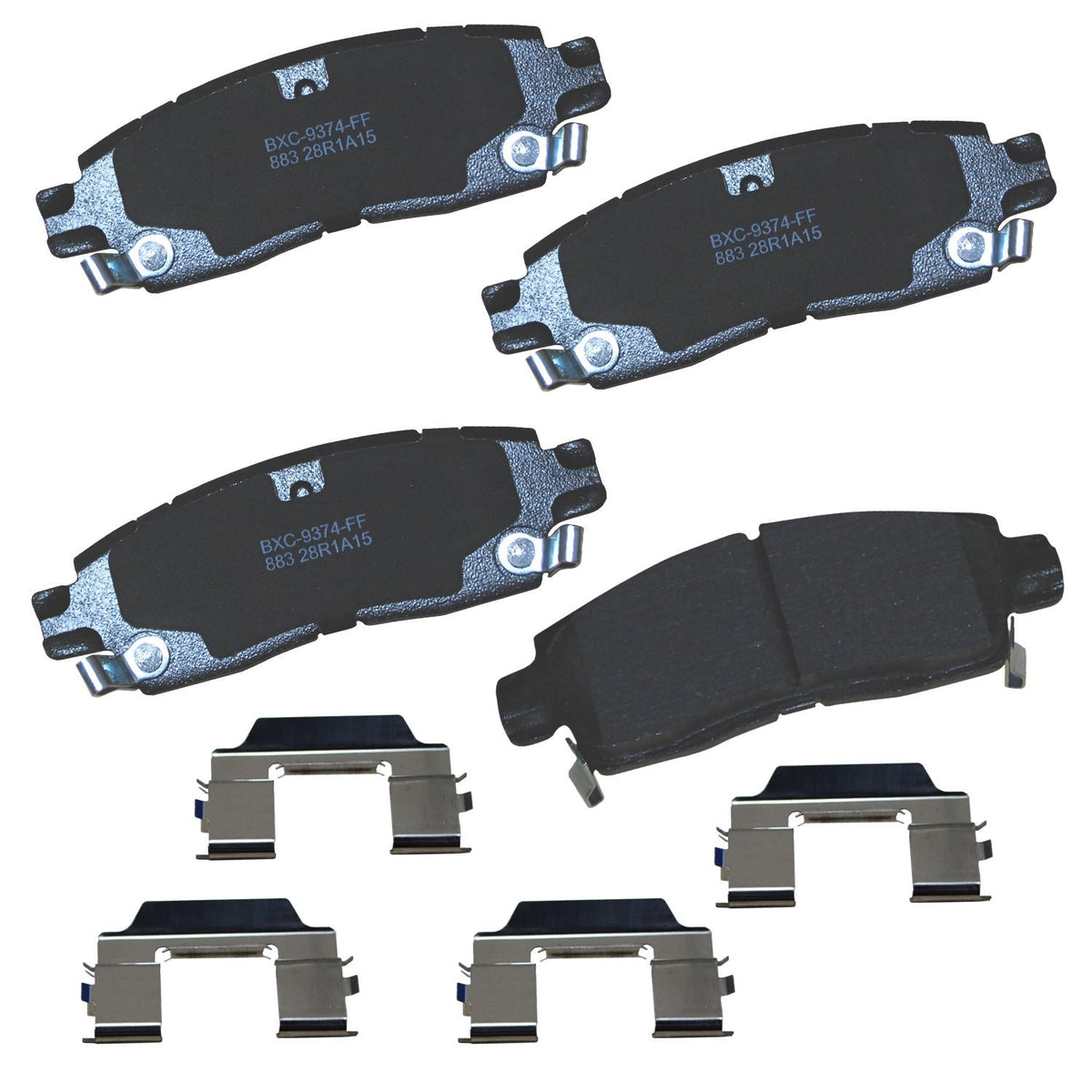 Bendix Premium Sbc883 Ceramic Rear Brake Pads For Select Models Buick Enclave,Rainier,Cadillac Xts,Chevrolet Ssr,Trailblazer,Tra