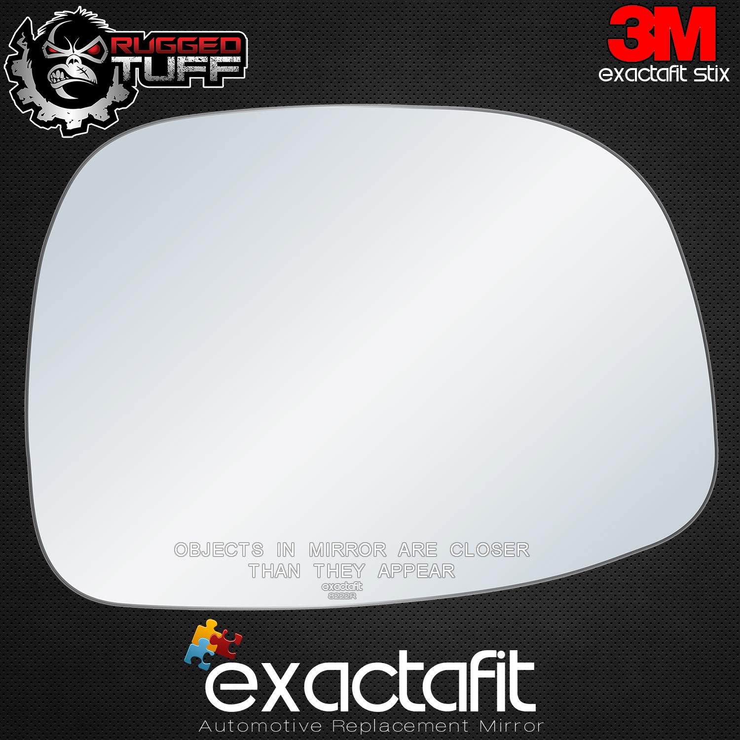Exactafit 8222R Passenger Side Mirror Glass Replacement Repair Compatible With 2002 2003 2004 2005 2006 2007 Buick Rendezvous