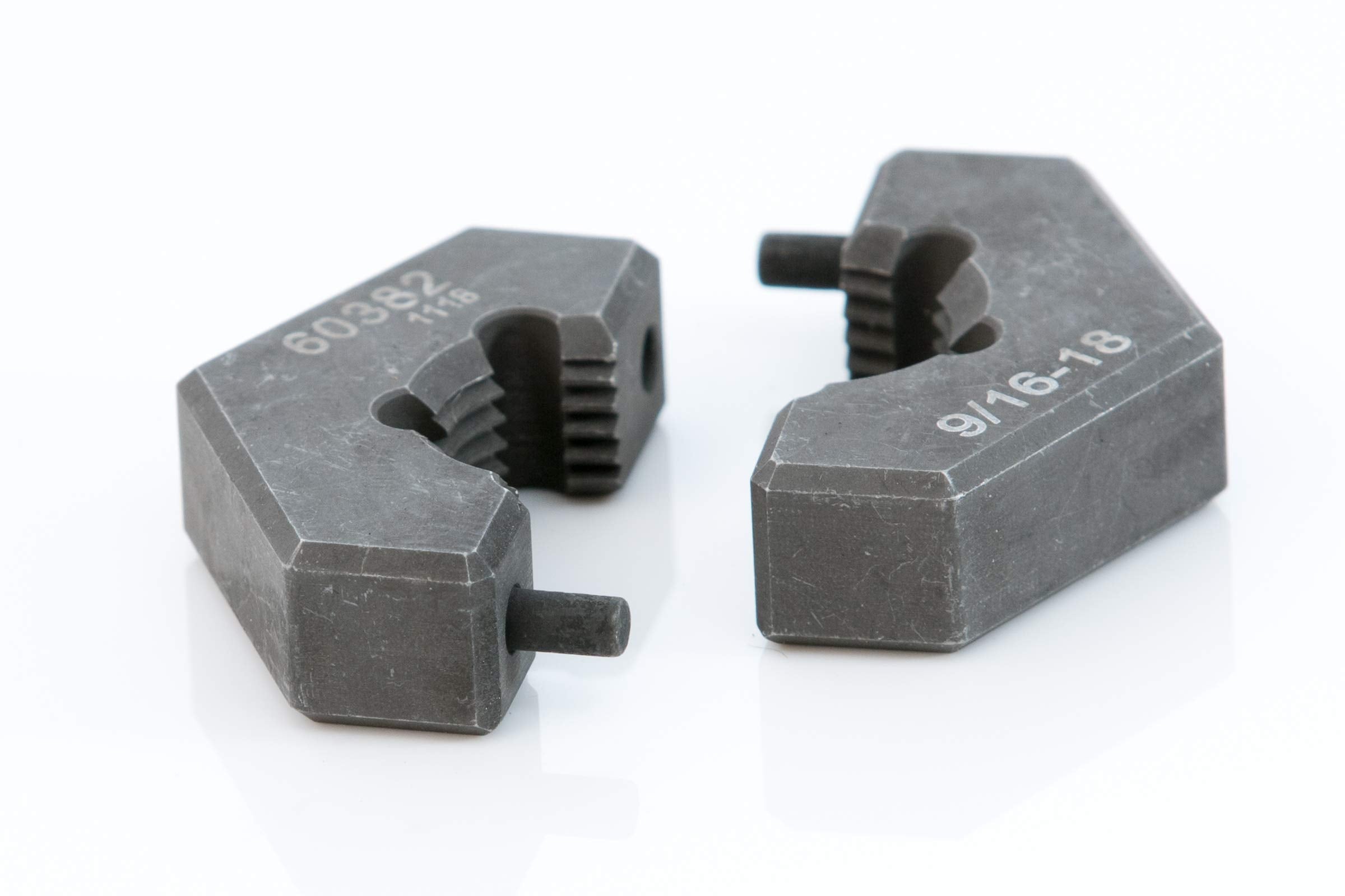 Steelman 9/16-18 Sae Split Die Thread Chaser, Indexing Pins, Steel, Repairs Threads On Wheel Studs And Bolts