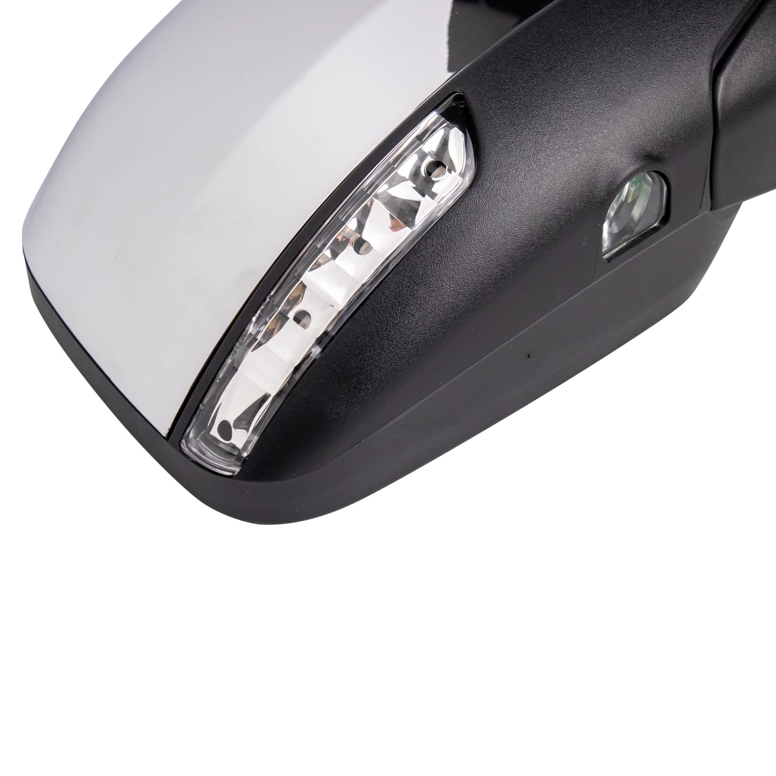 Trq Right Mirror Power Folding With Memory With Blind Spot Indicator With Chrome Cover Passenger Side Compatible With 2014-2020