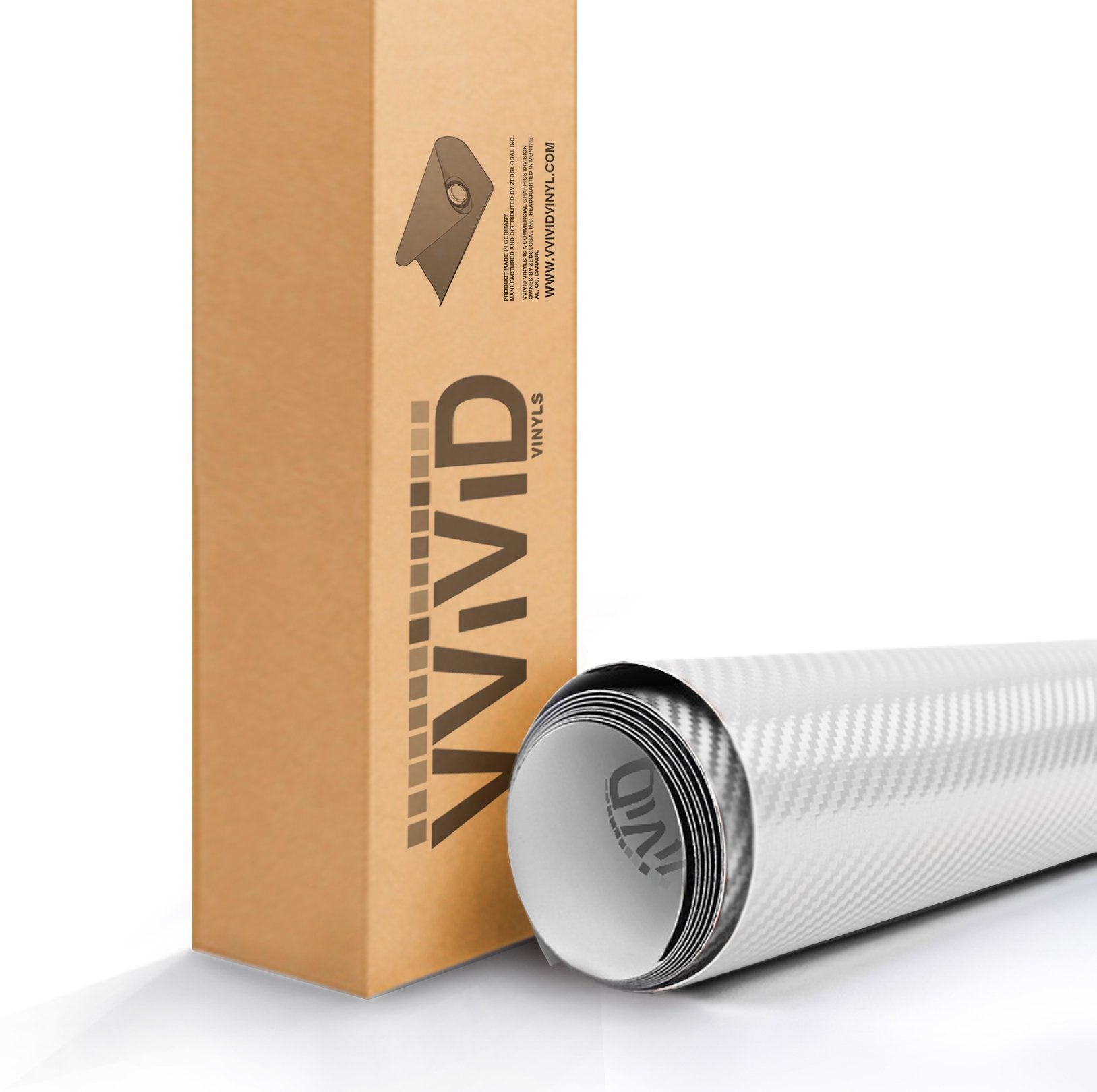 Vvivid Xpo White Carbon Fiber Car Wrap Vinyl Roll With Air Release Technology (6Ft X 5Ft)