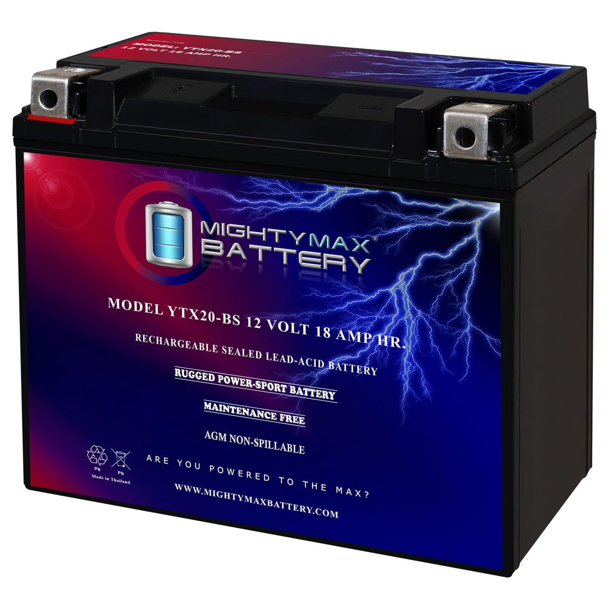 Mighty Max Battery 12V 18Ah Battery for Harley-Davidson 1200 XL, XLH Sportster 1987-1996