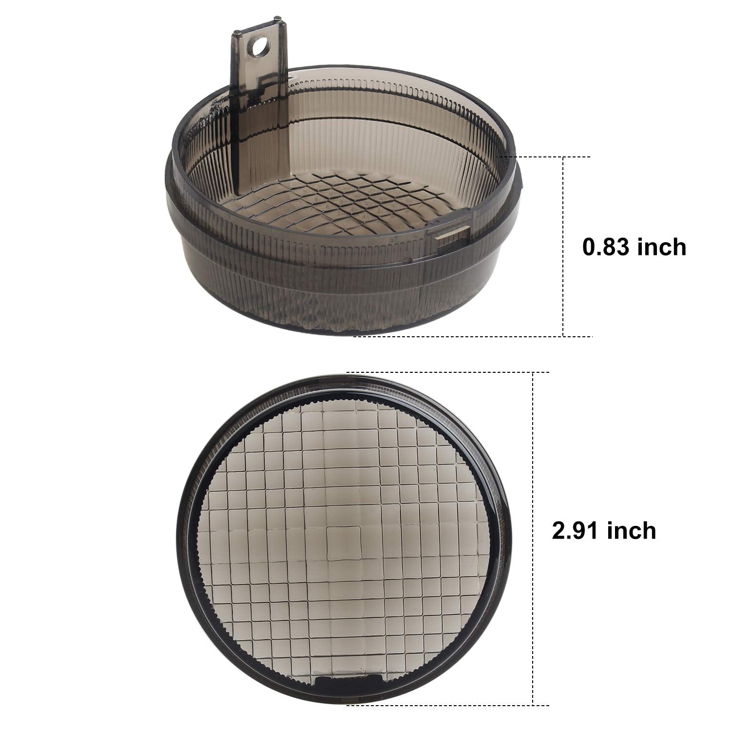 Nthreeauto 4Pcs Smoked Turn Signal Lens Cover Front Rear Compatible With Kawasaki Vulcan 2000 1600 Classic/Nomad Honda Shadow Cr