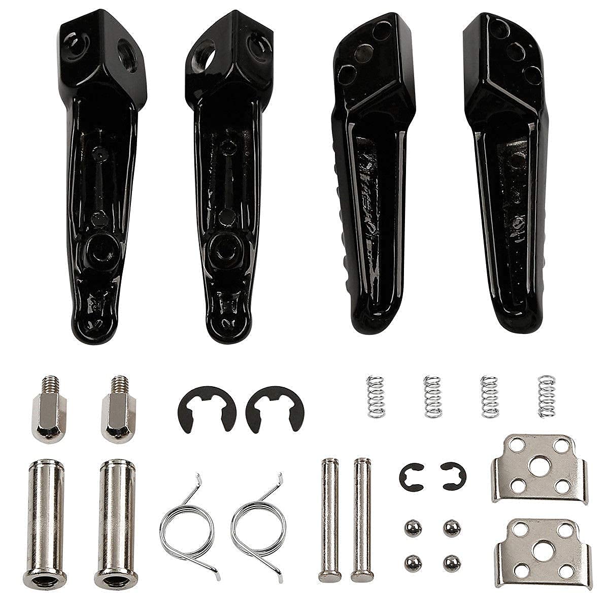 Tcmi Motorcycle Footpeg Front And Rear Footrest Foot Pegs Fits For Kawasaki Zx6R 2003-2011 Kawasaki Z750 Z1000 2007-2012, Zx14 2