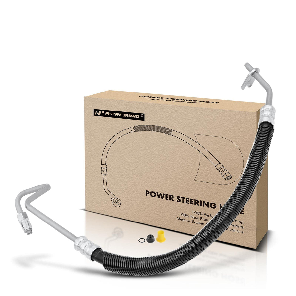 A-Premium Power Steering Pressure Hose Line Assembly Compatible With Chevrolet Silverado 1500, Silverado 2500, Suburban 1500, Ta