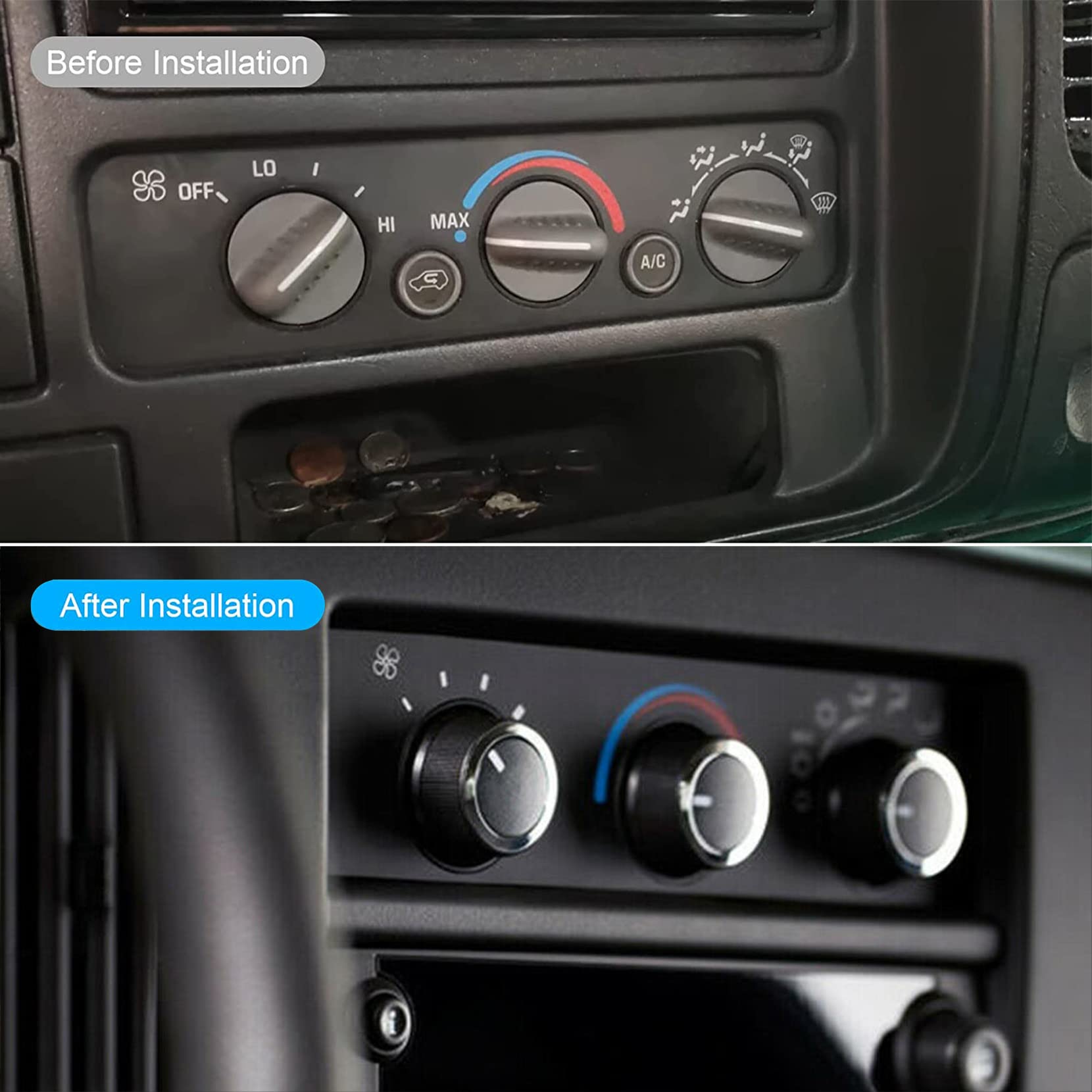 Priprilod Ac Temperature Control Knob Compatible With Chevrolet Express 2008-2021 Compatible With Gmc Savana 2008 2009 2010 2011 2012 2013 2014 2015 2016 2017 84141127 84793085