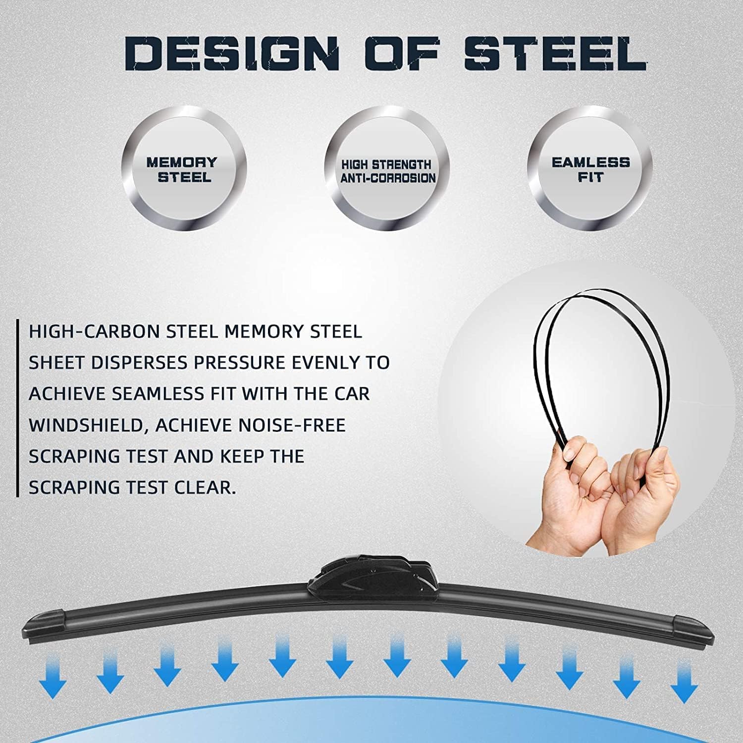 Autoboo 22 + 22 Windshield Wipers For F150 2024 2023-2009,Silverado 1500 2024-2019,Sierra 1500 2024-2019,Ram 1500 2018-2011 Orig