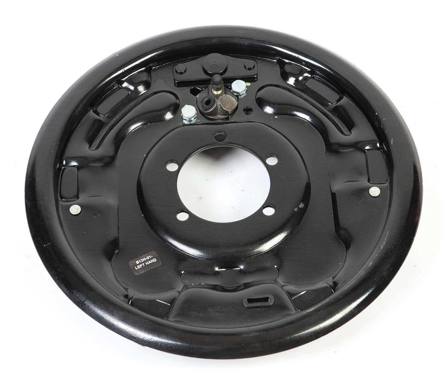 Husky Towing Liners 30786 Black Painted 12'' X 2'' Left Hand Hydraulic Brake Assembly - 6000 Lb. Rated Axle Capacity