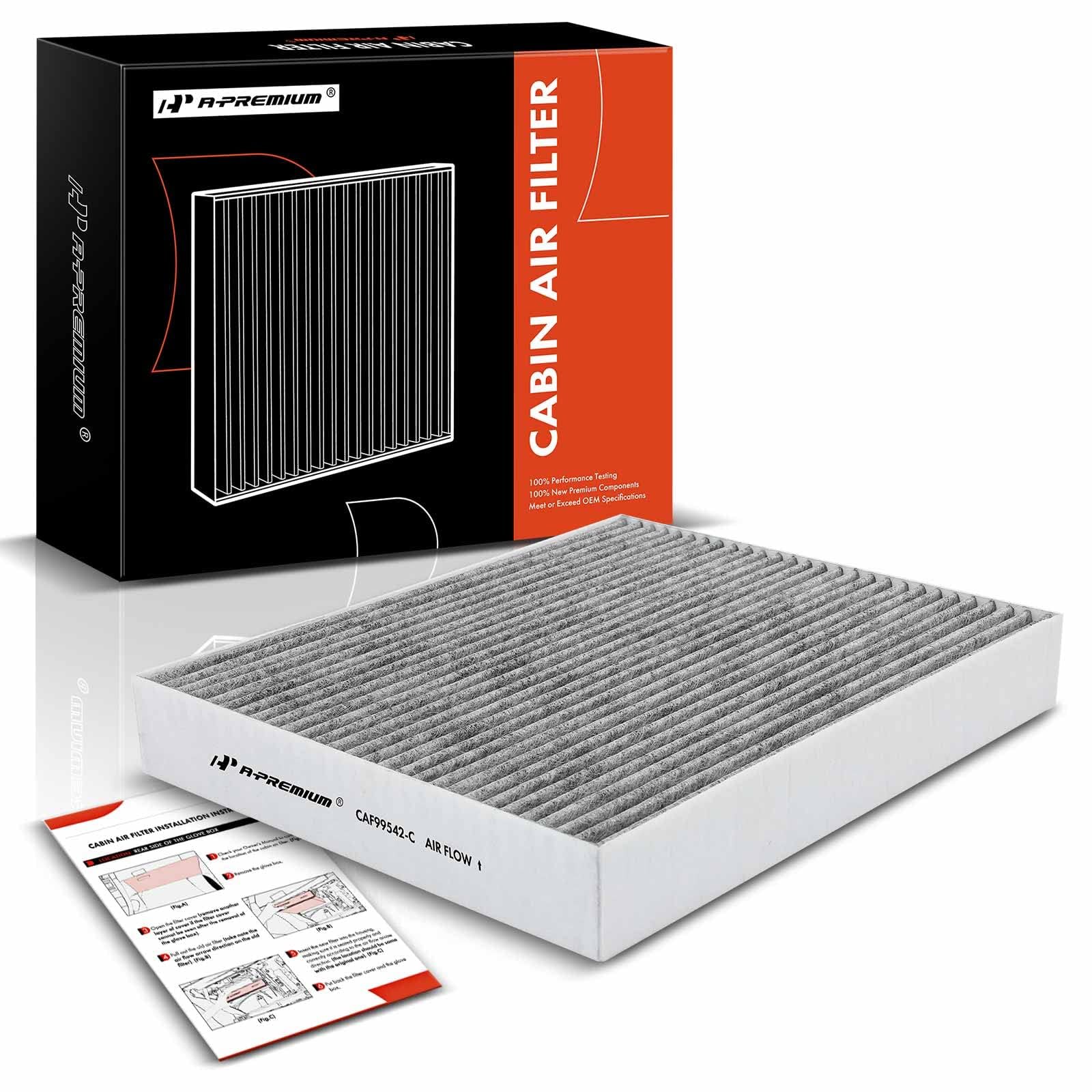 A-Premium Cabin Air Filter with Activated Carbon Compatible with Ford Bronco Sport 21-23, Escape 20-22, Explorer 20-23, Maverick & Lincoln Aviator 20-23, Corsair, Replace# JX6Z19N619BA