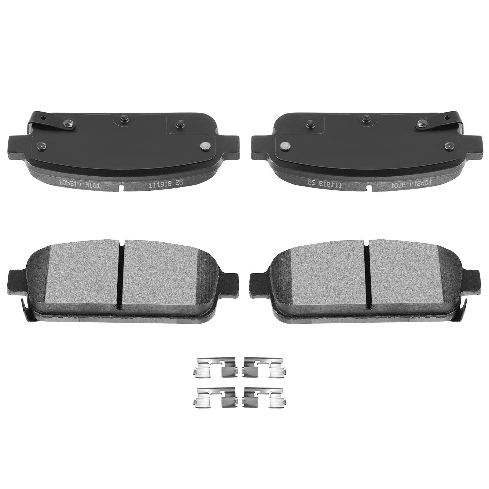 Automuto 4Pcs Rear Semi-Metallic Disc Brake Pads Set D1468 For Buick Cascada Encore Verano For Cadillac Elr For Chevrolet Cruze