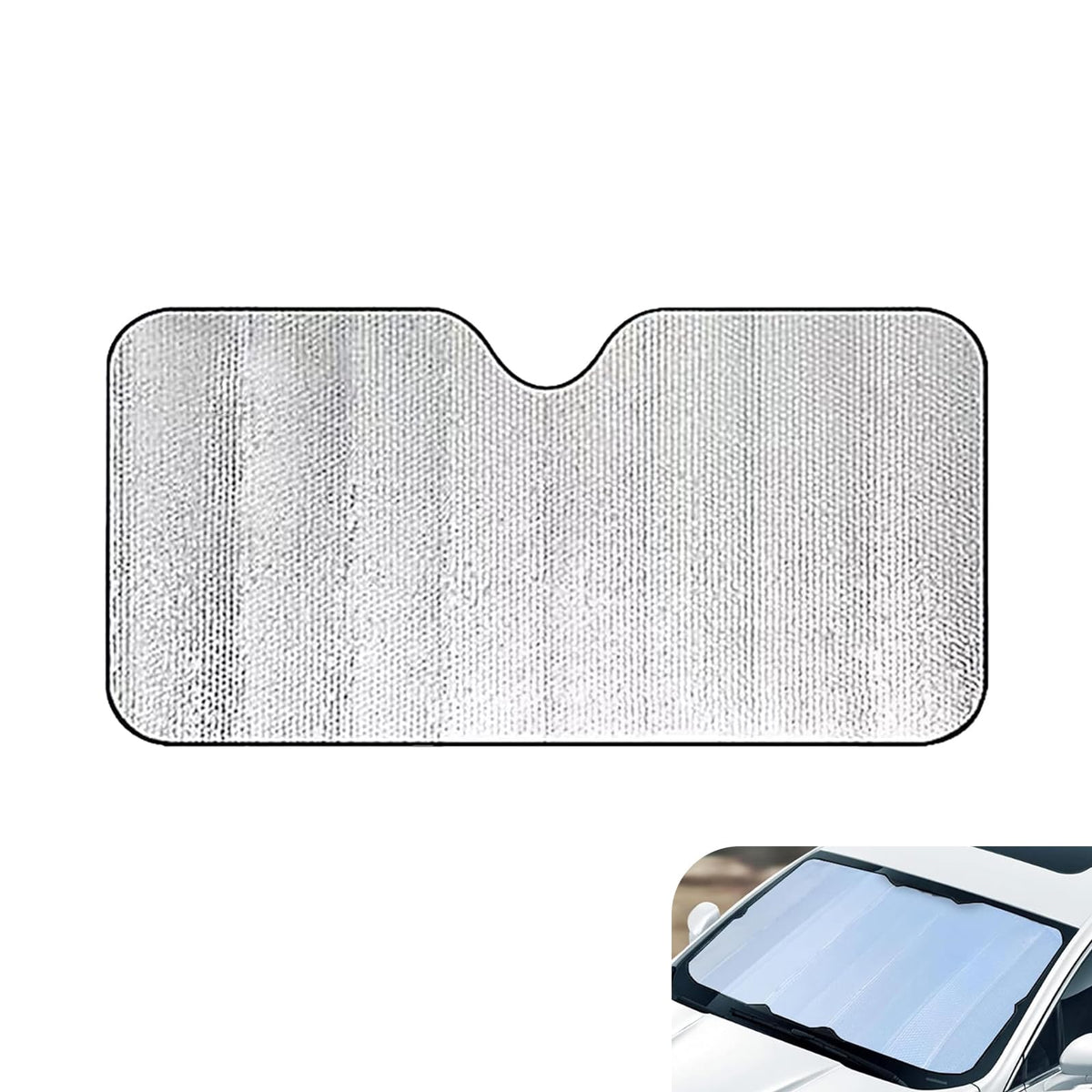 Nomocale 1 PC Front Window Sun Protector Cover, 51 X 23.6 Car Windshield Sunshade, Front Windshield Sunscreen Heat Shield, U