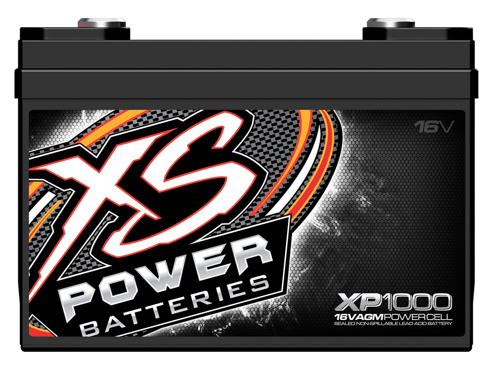 Xs Power Xp1000 Agm Series 2400 Max Amp 675 Cranking Amp 16V Battery With 3/8'' Stud Adapter And 10.25'' Hardware