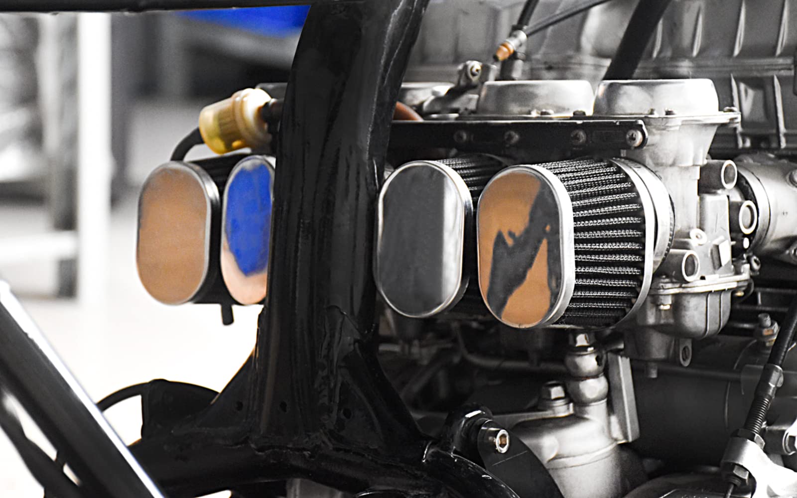 DKMOTORK 52mm 53mm 54mm Motorcycle Pod Air Filter For Honda CB750 900 1000 1100 VT750C Yamaha XS650 850 1100 XJR1200 Kawasaki Ni