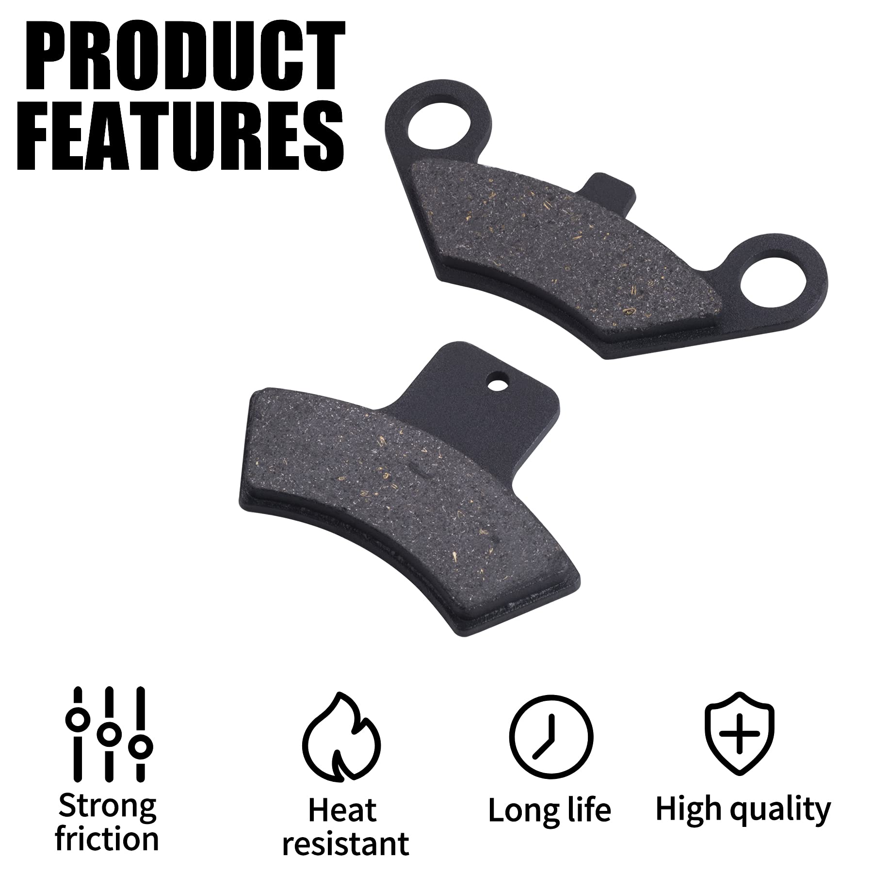 Mwmnun Front & Rear Brake Pads Compatible With Polaris Sportsman 335 400 500 4X4 Scrambler 400 500 Diesel 455 Magnum 325 500 Sport 400 Trail Blazer 400 250 Xplorer 400 250 Xpedition 425 325