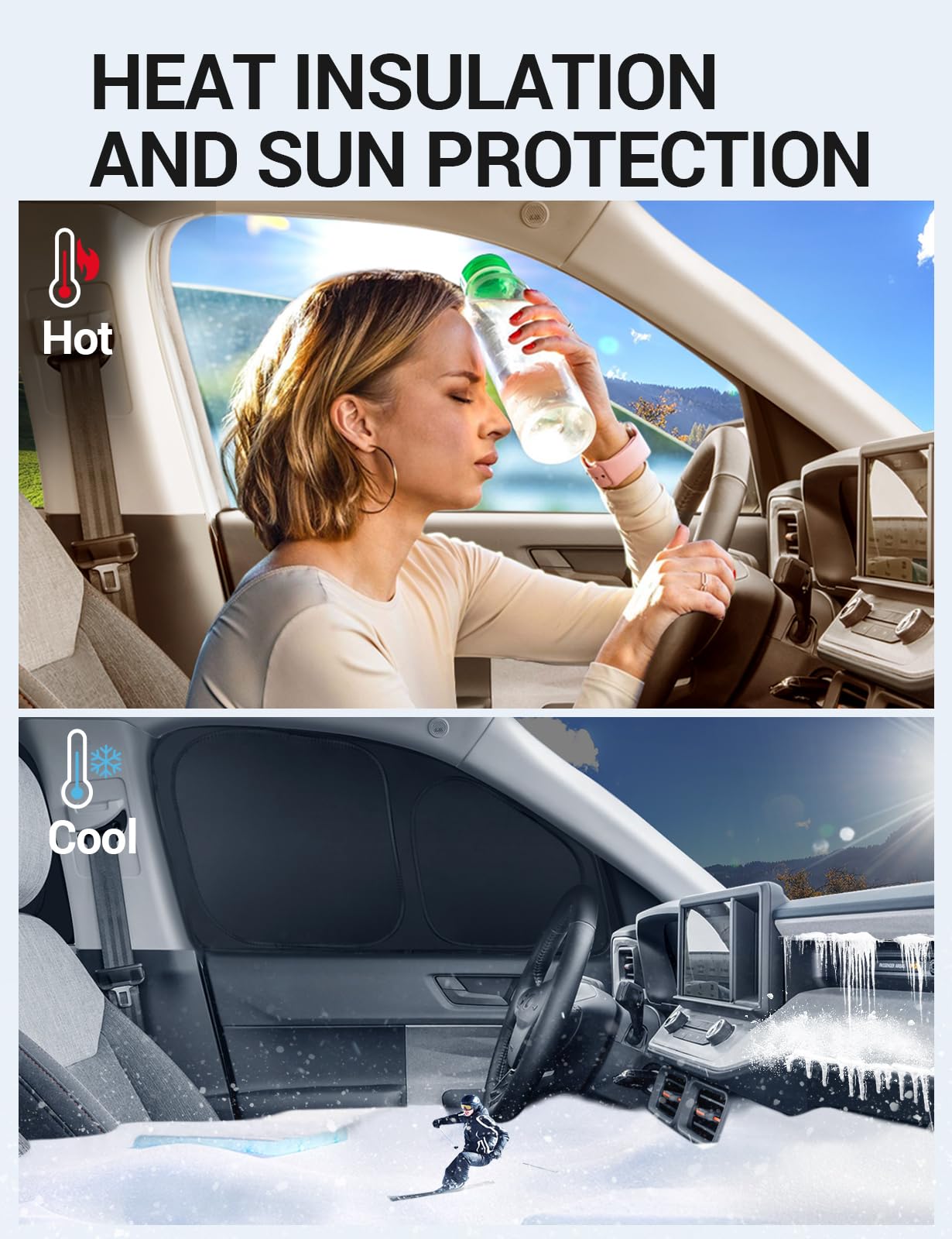 Proadsy 2025 Upgrade Window Sun Shade For Ford Maverick 2021-2024 2025 Side Rear Window For Baby/Camping Uv Rays And Privacy Pro