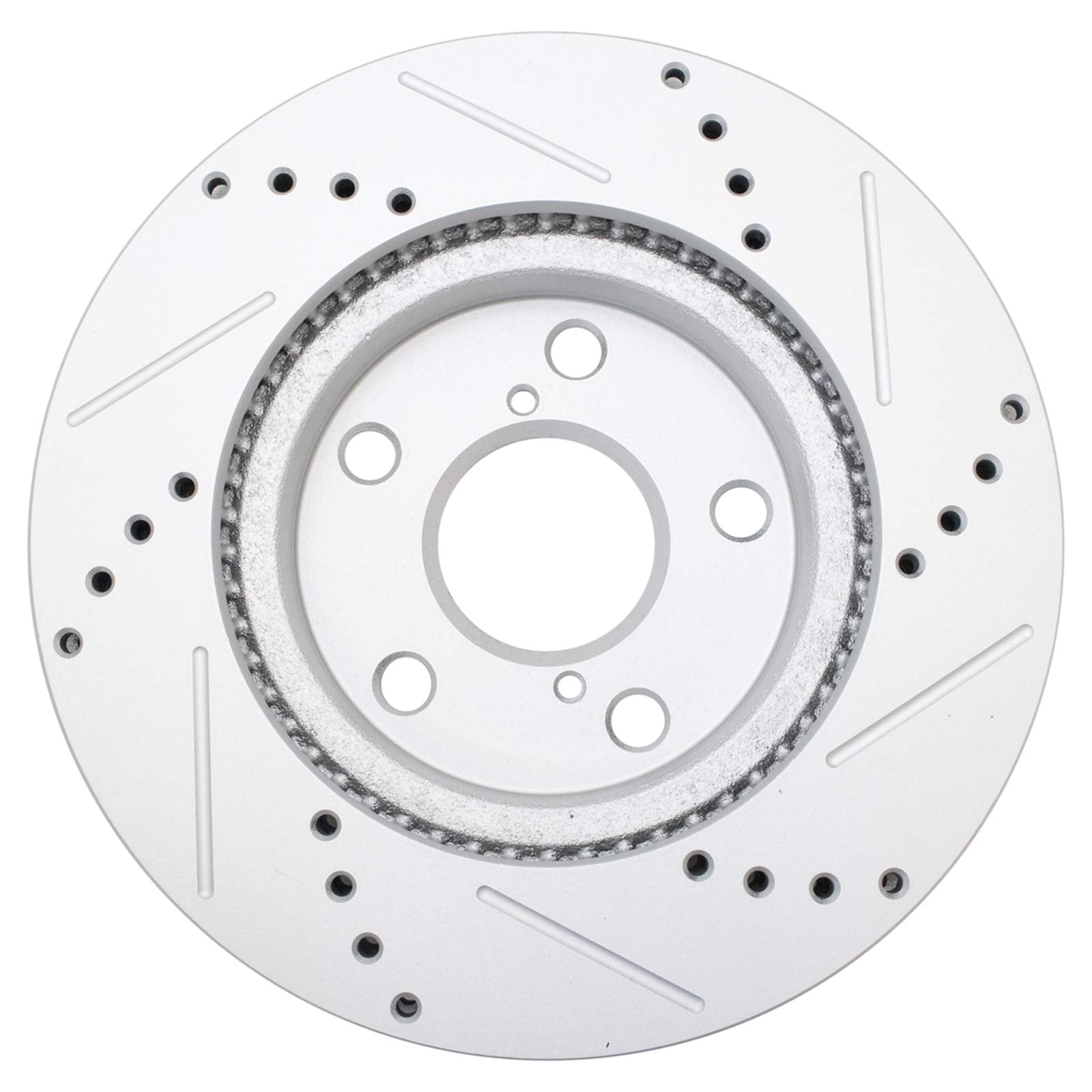 Trq Front Performance Brake Rotors Set Premium G-Coated Cross Drilled & Slotted Compatible With 2010-2012 Lexus Hs250H 2008-2015