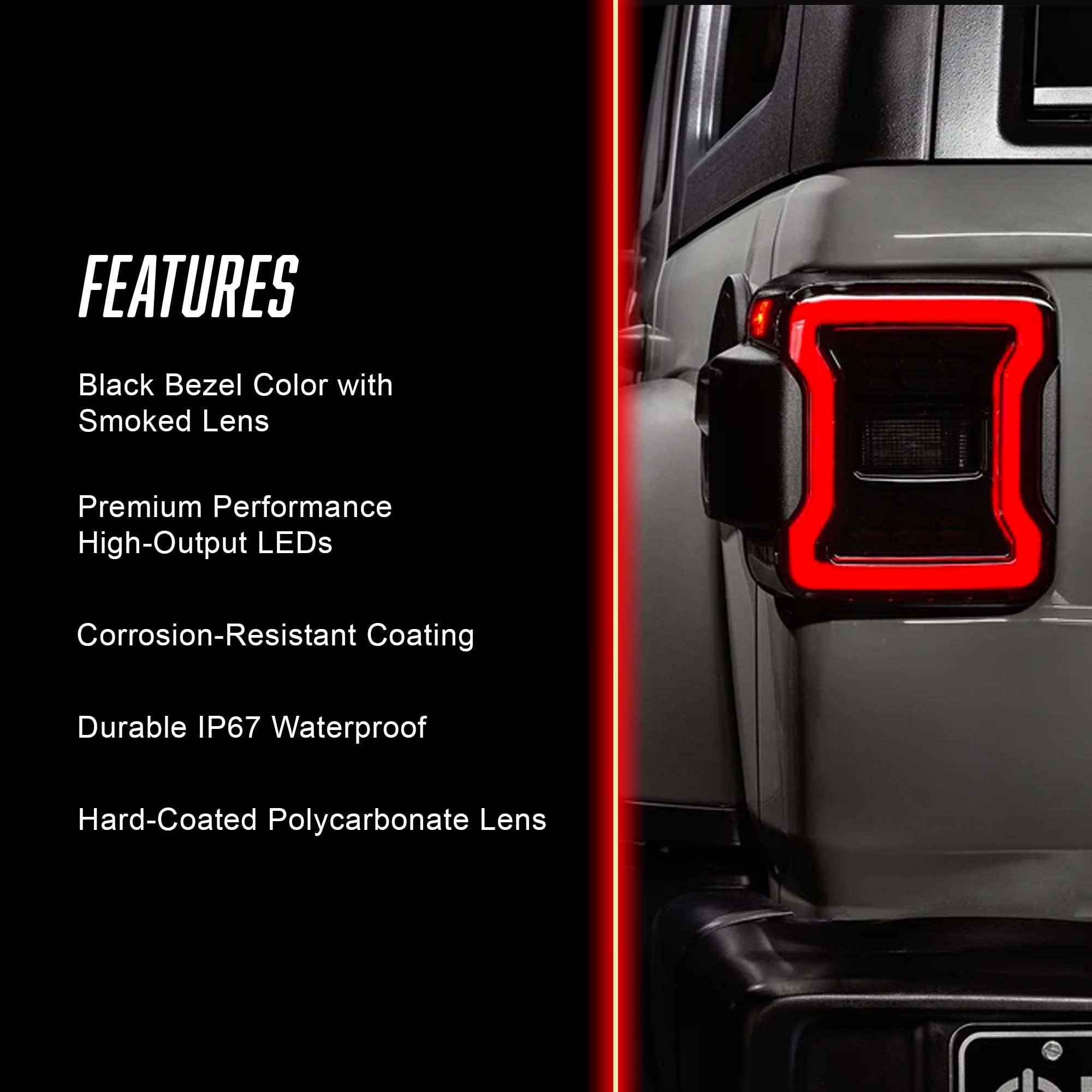 Oracle Jeep Wrangler Jl “Black Series” Led Tail Lights 5852-504