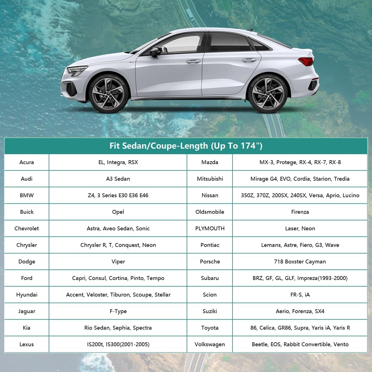 Gunhyi Hatchback Car Cover For Automobiles All Weather Waterproof, Universal Fit Toyota Yaris, Kia Rio, Mini Cooper 2-Door/4-Doo