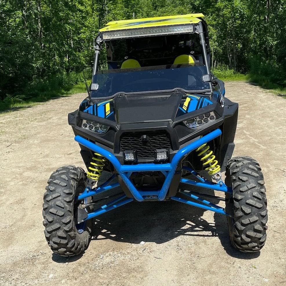 HECASA Half Windshield Tinted Compatible with 2015-2018 Polaris RZR S 900 / 4 900 / 900 XC / S 1000 / XP 1000 / XP 4 1000 / Turb