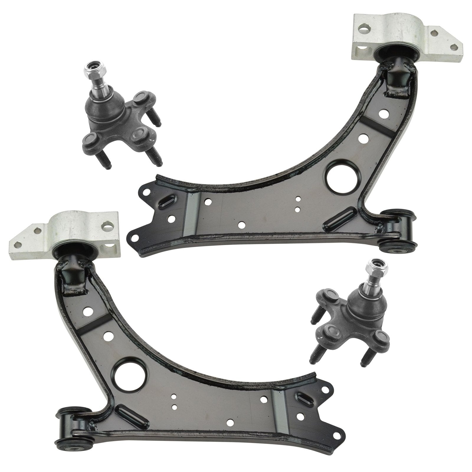 TRQ Front Lower Control Arm with Ball Joint Set Compatible with 2006-2013 Audi A3 A3 Quattro 2007-2016 Volkswagen Eos 2010-2014 